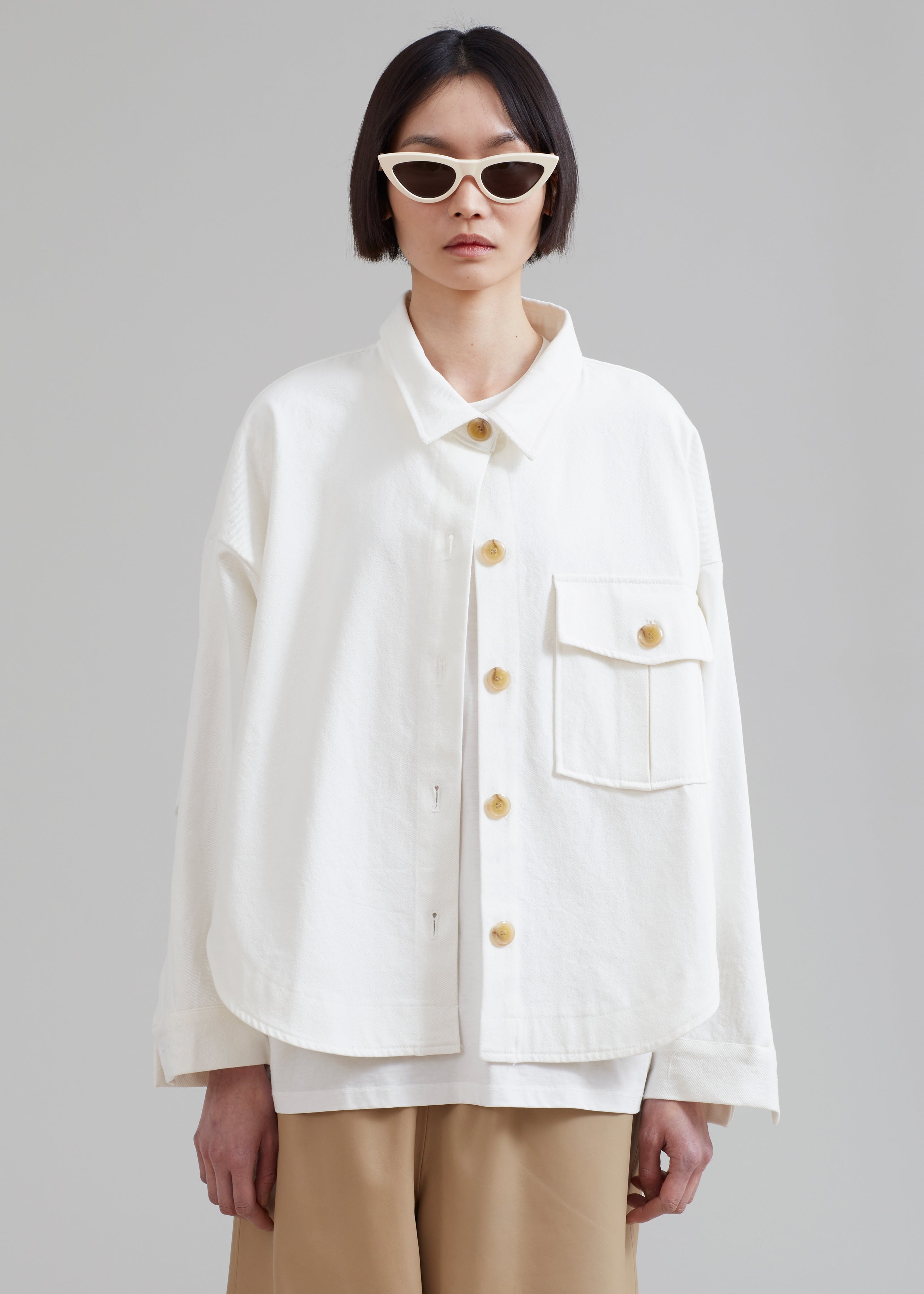 Arden Overshirt - Cream - 3