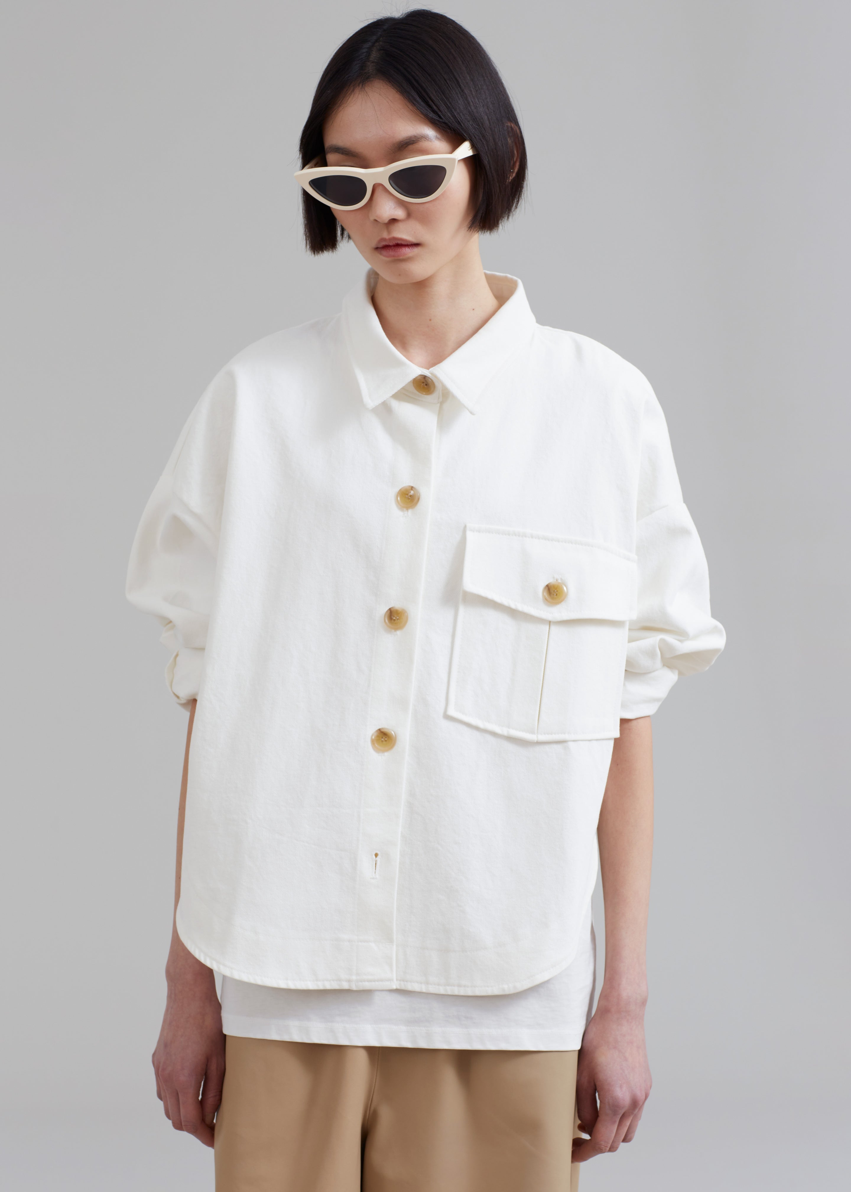 Arden Overshirt - Cream - 7