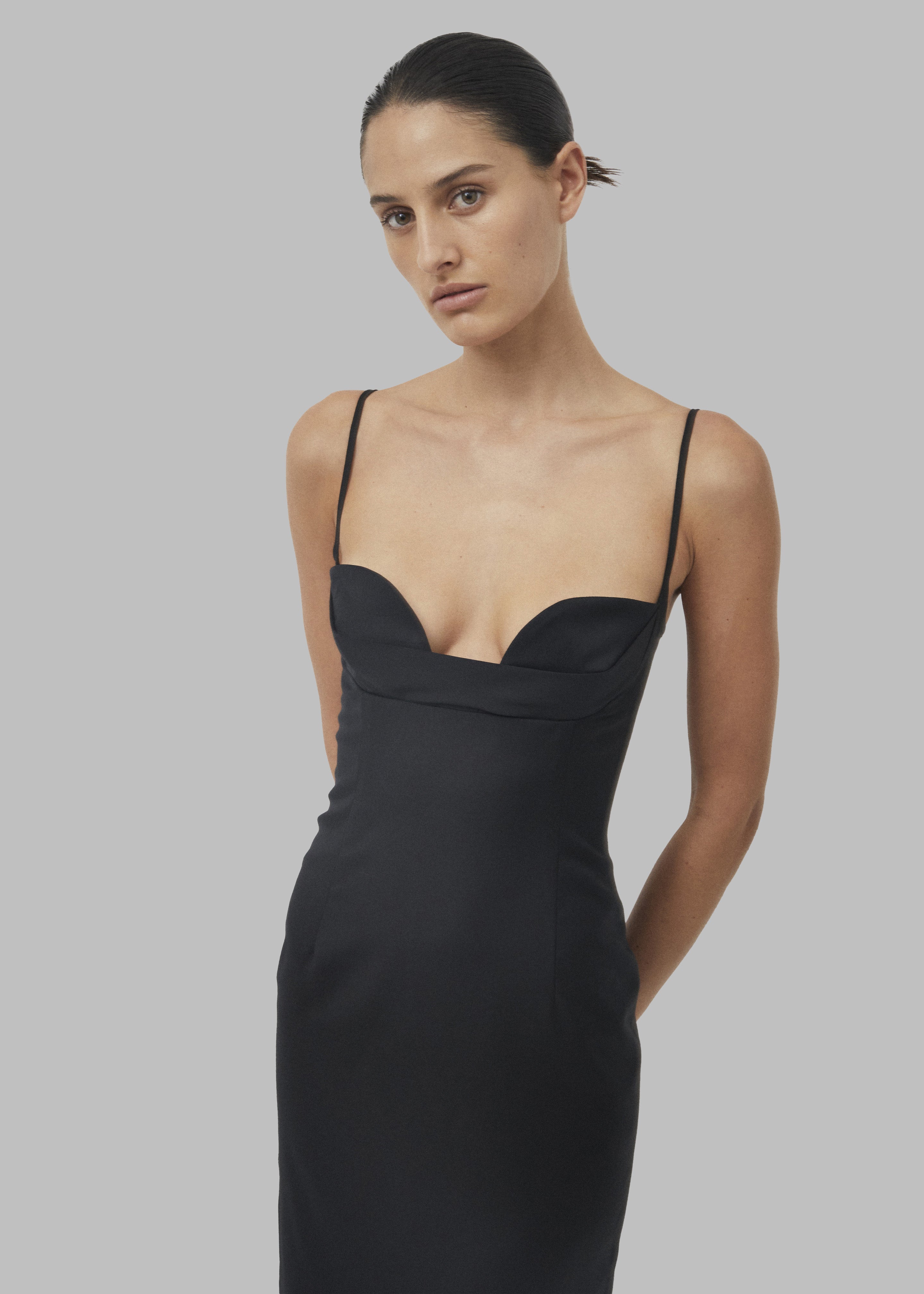 Beare Park Cowl Neck Pencil Dress - Black - 2