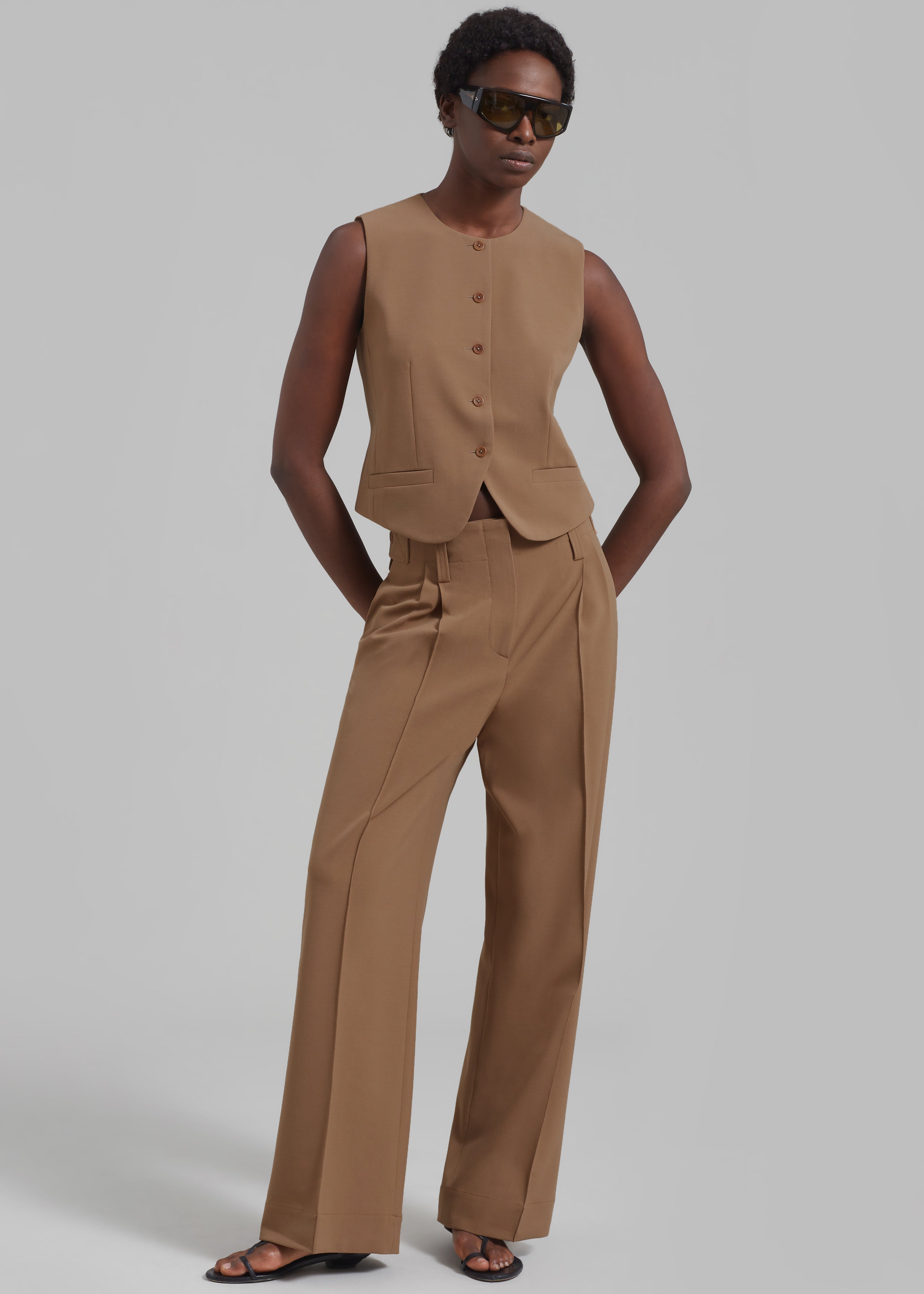 Camel 2025 trouser suit