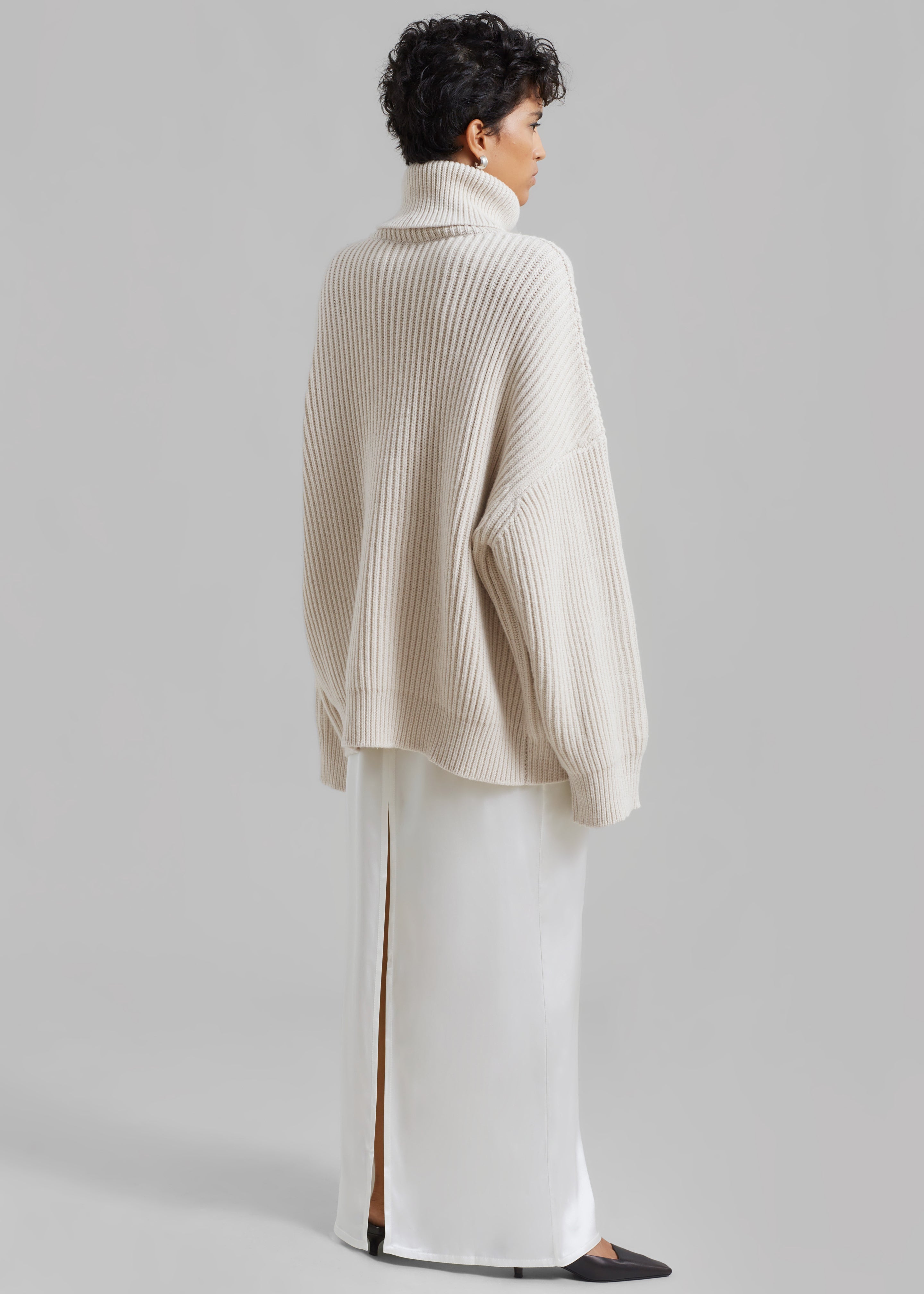 Bevza Ankle Length Skirt - Ivory - 4