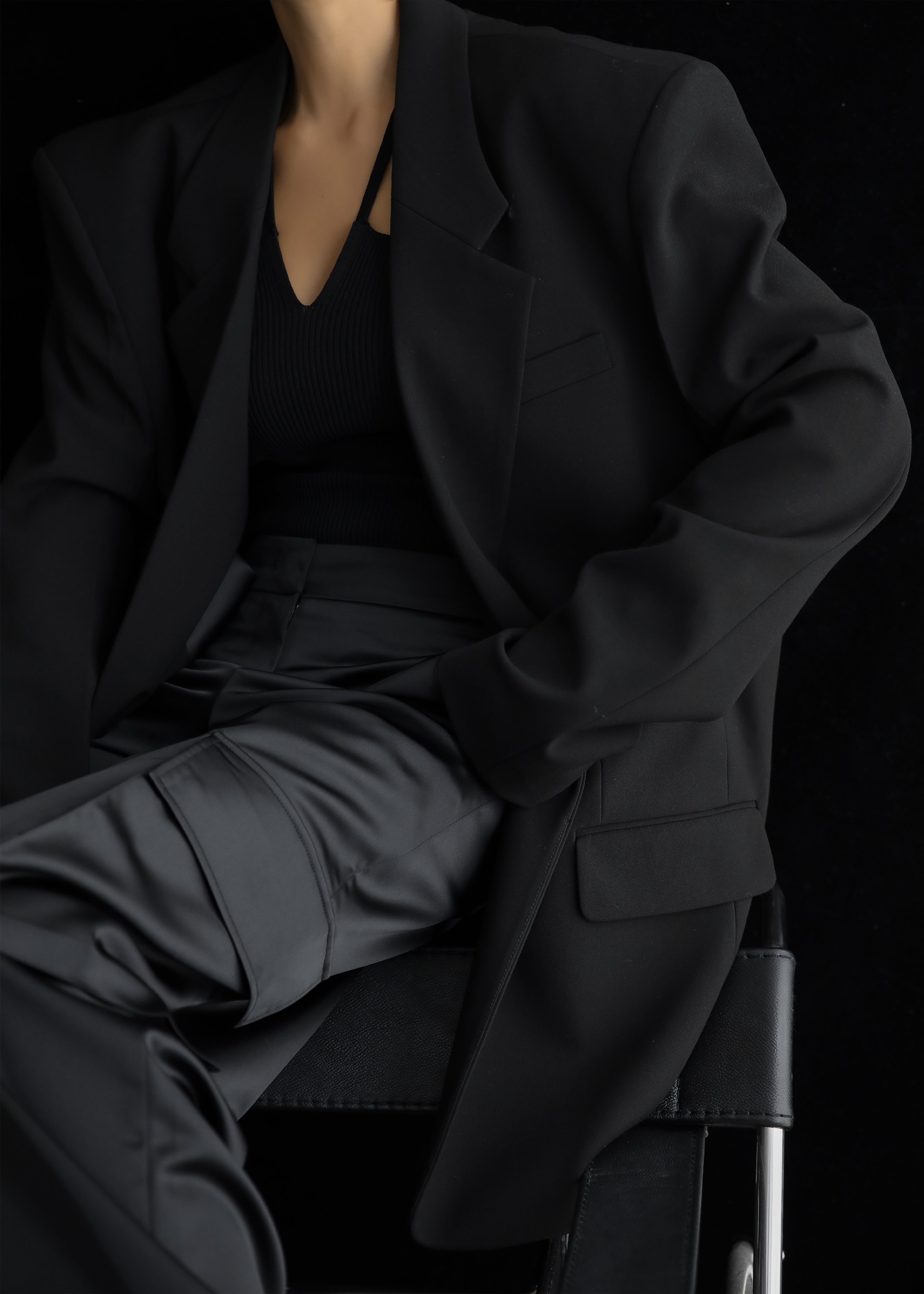 Billie Oversized Blazer - Black - 9