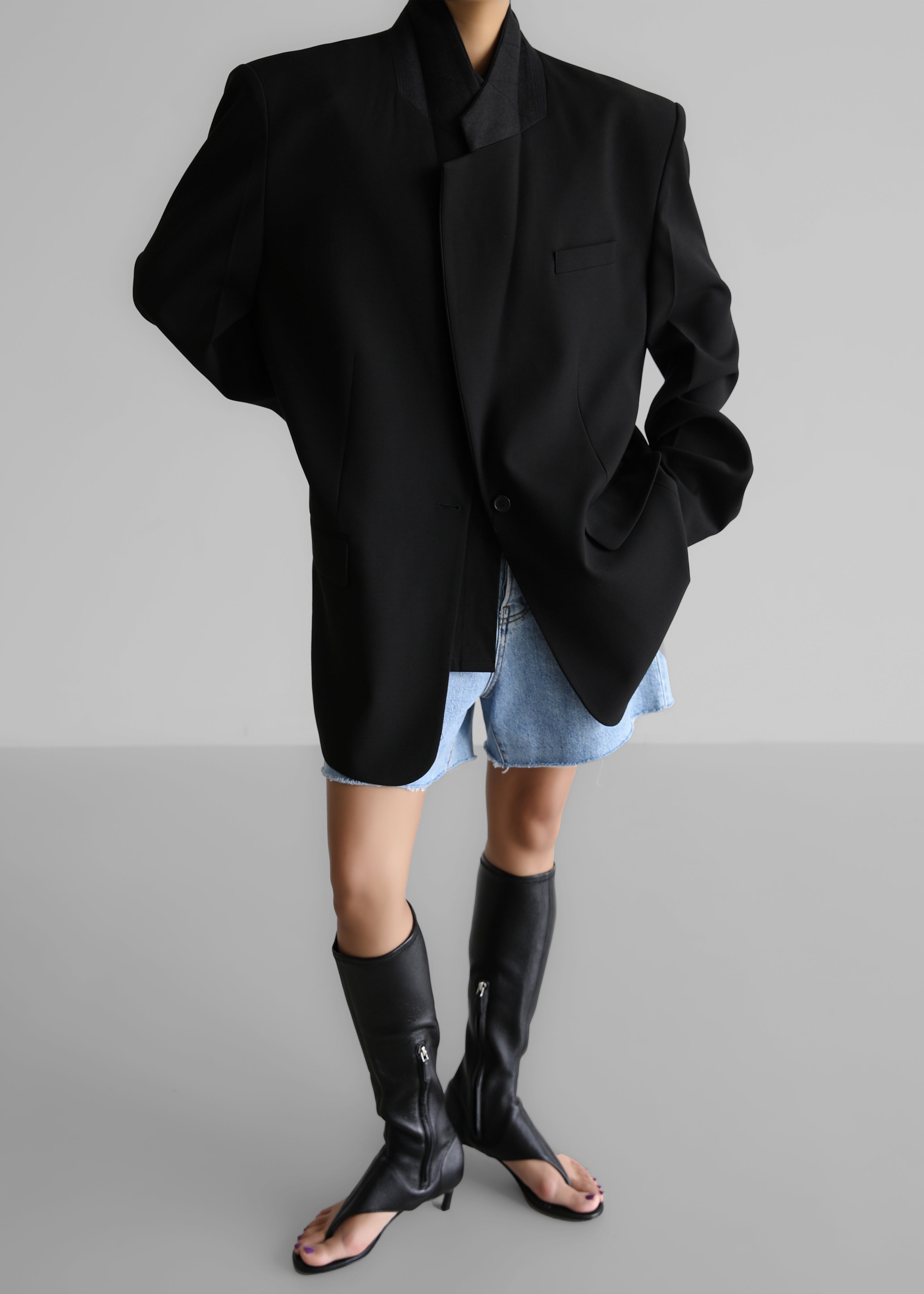 Billie Oversized Blazer - Black - 6