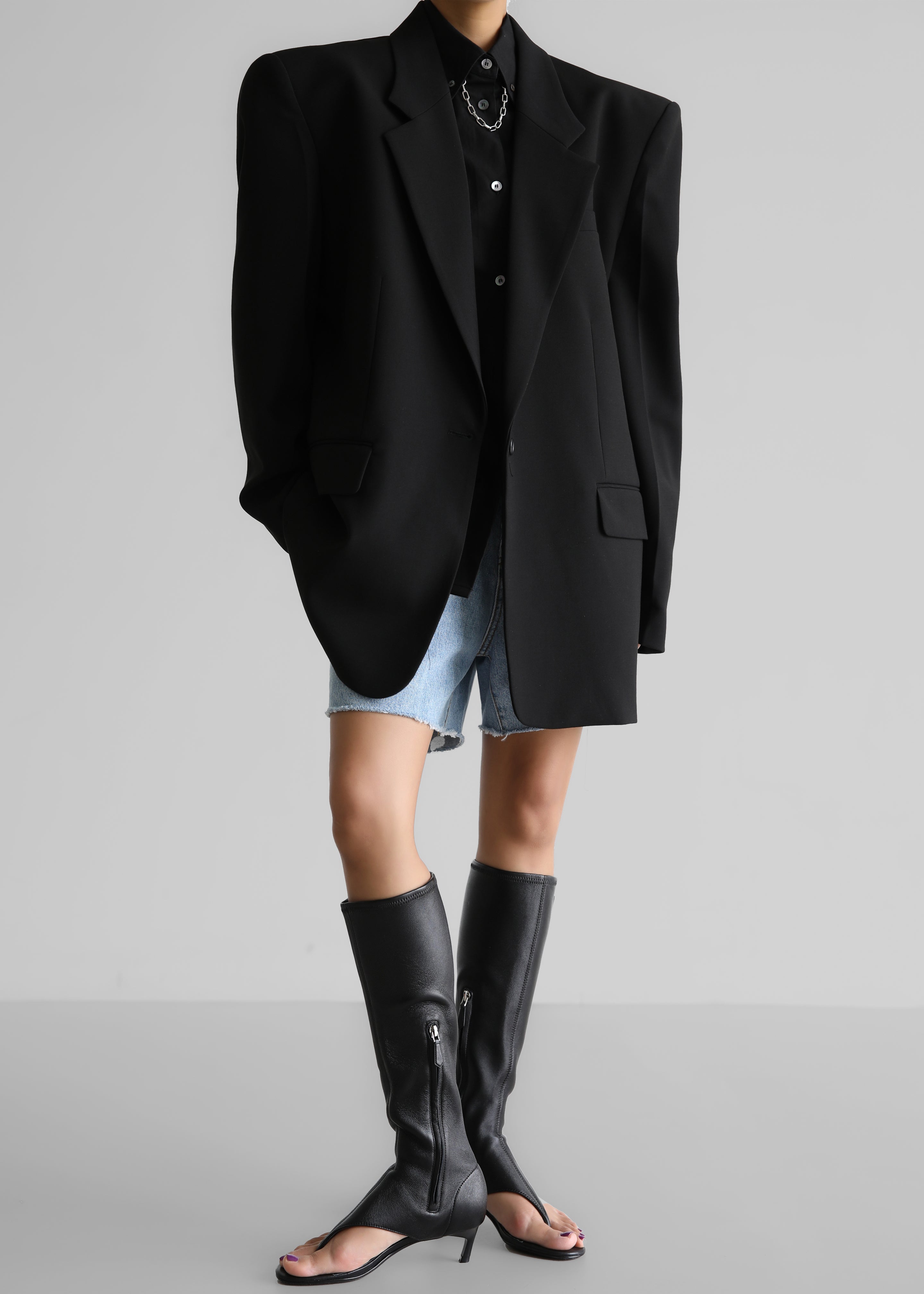 Billie Oversized Blazer - Black - 8