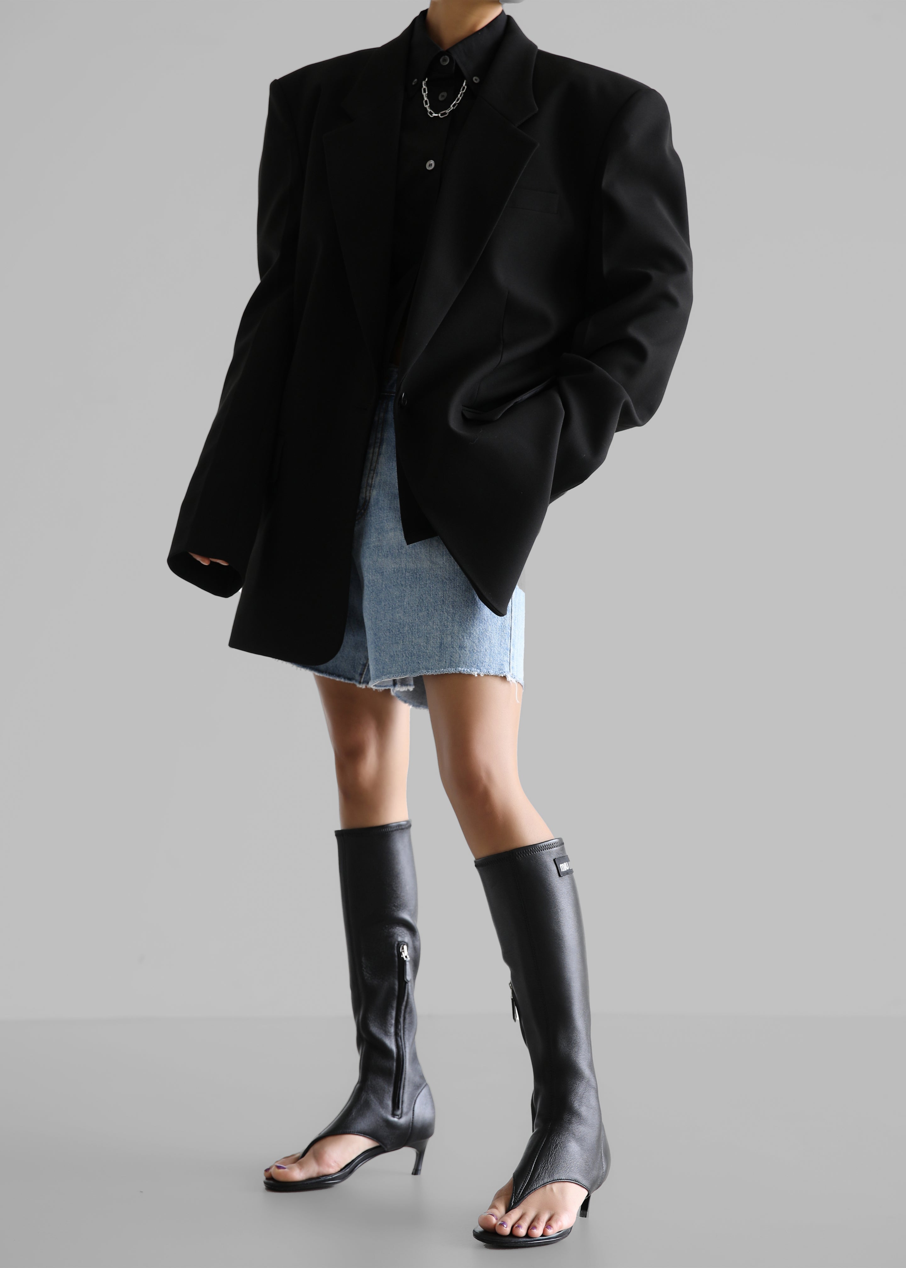 Billie Oversized Blazer - Black - 10