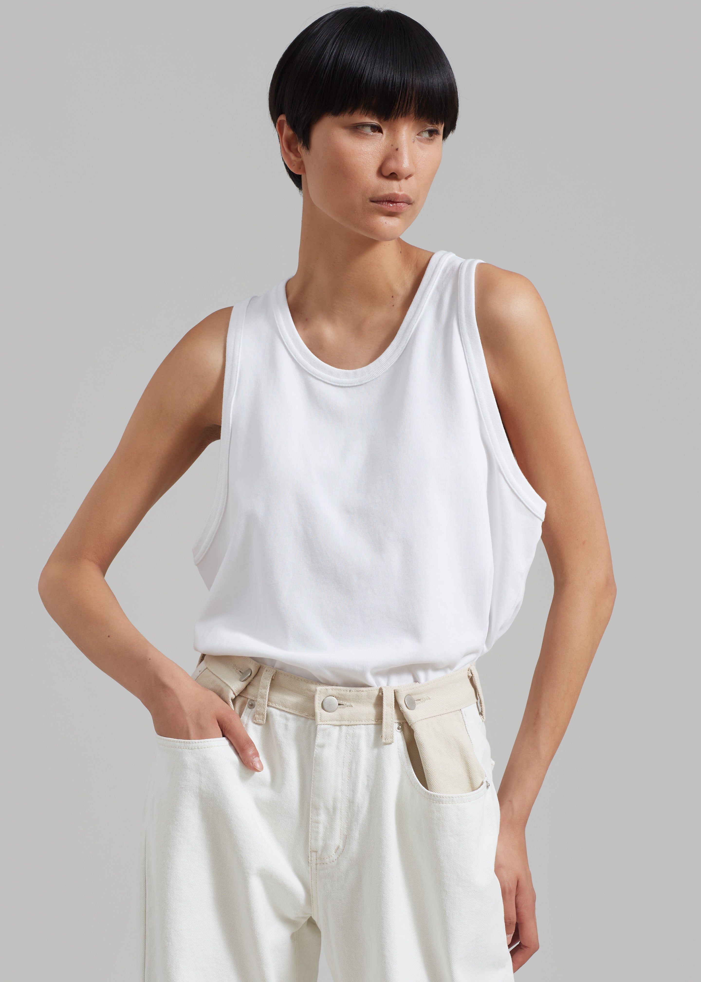 Briston Boxy Tank - White - 1