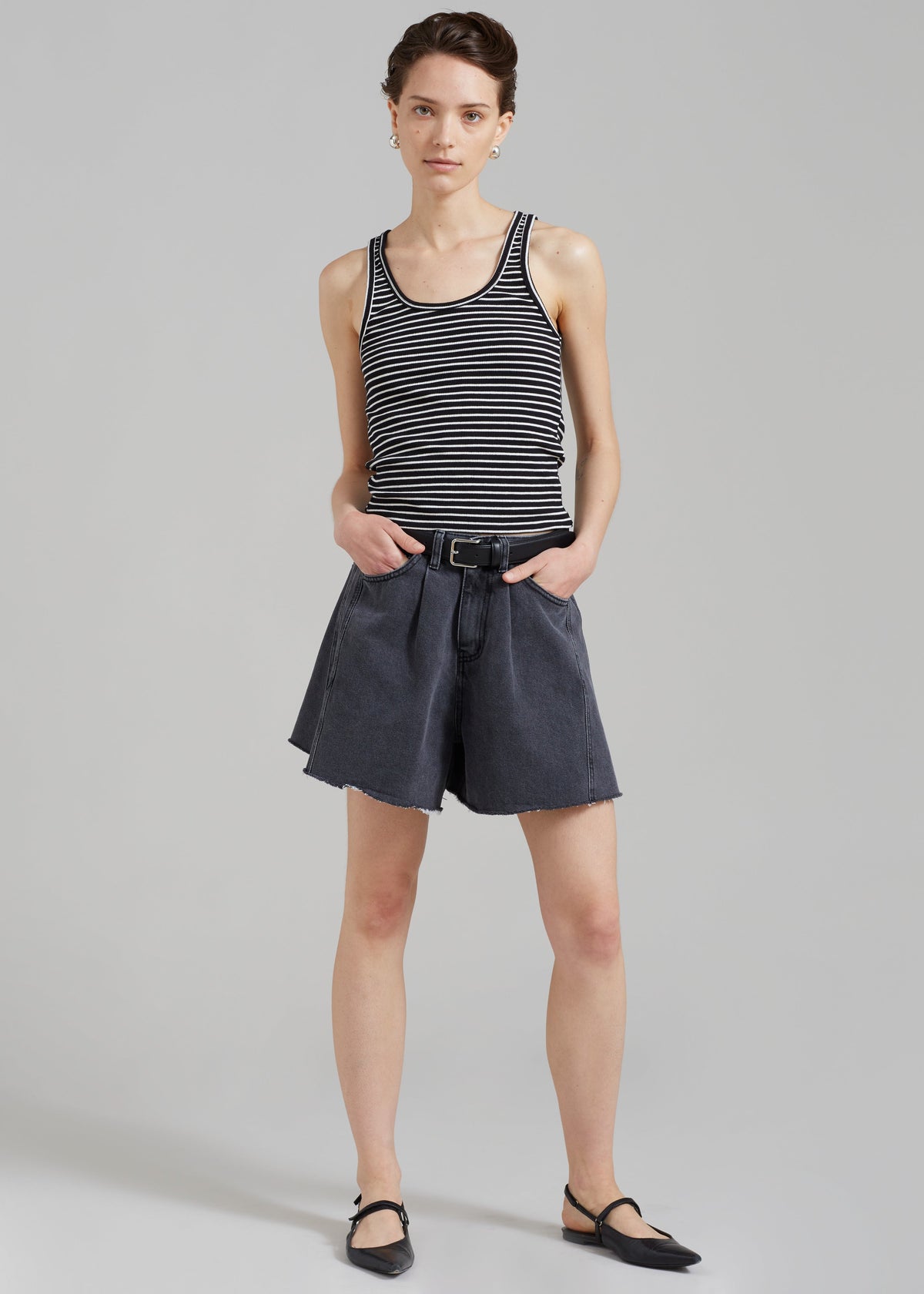Bryn Tank Top - White Stripe - 3