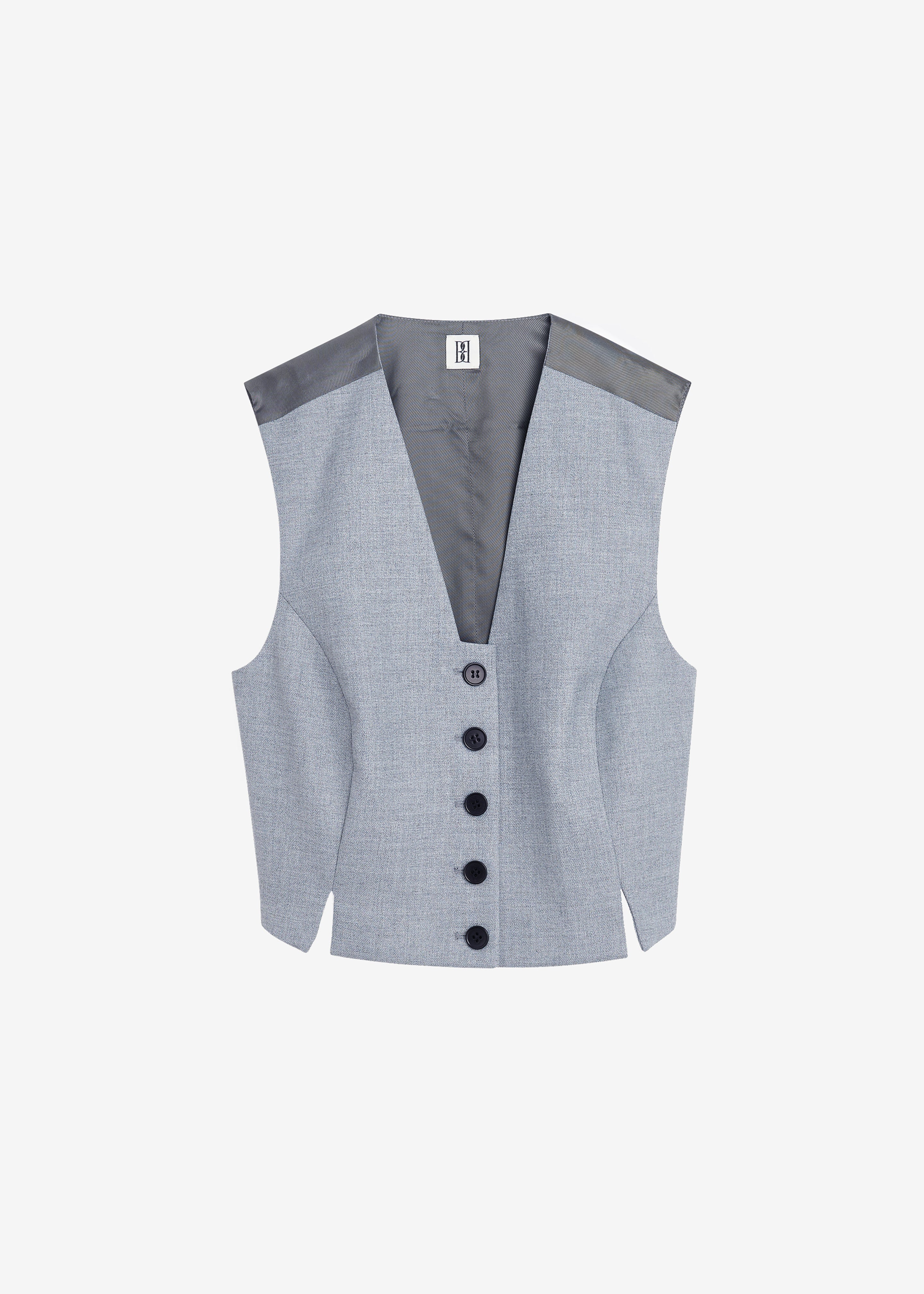 By Malene Birger Bettas Waistcoat - Grey Melange - 7