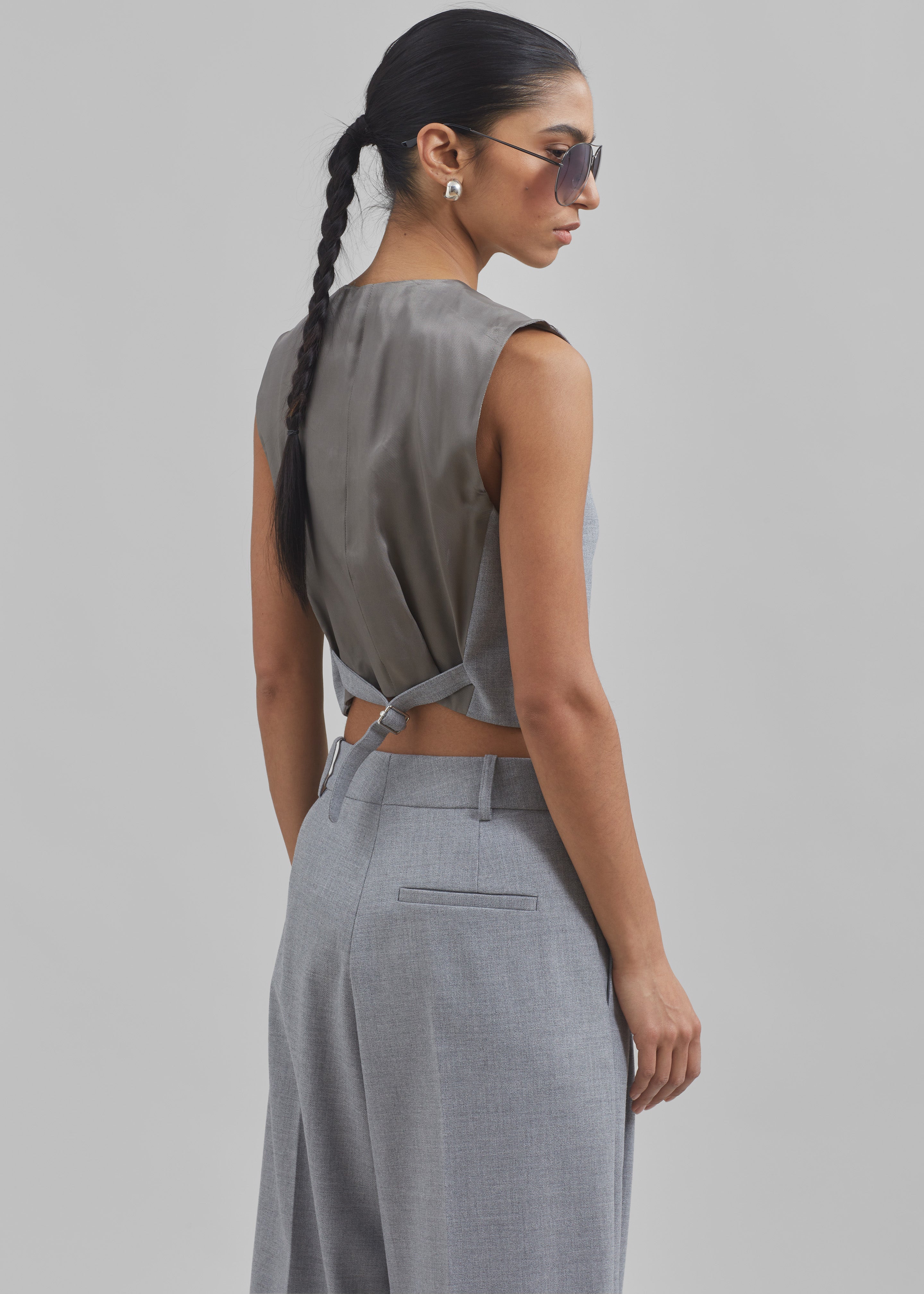 By Malene Birger Bettas Waistcoat - Grey Melange - 6