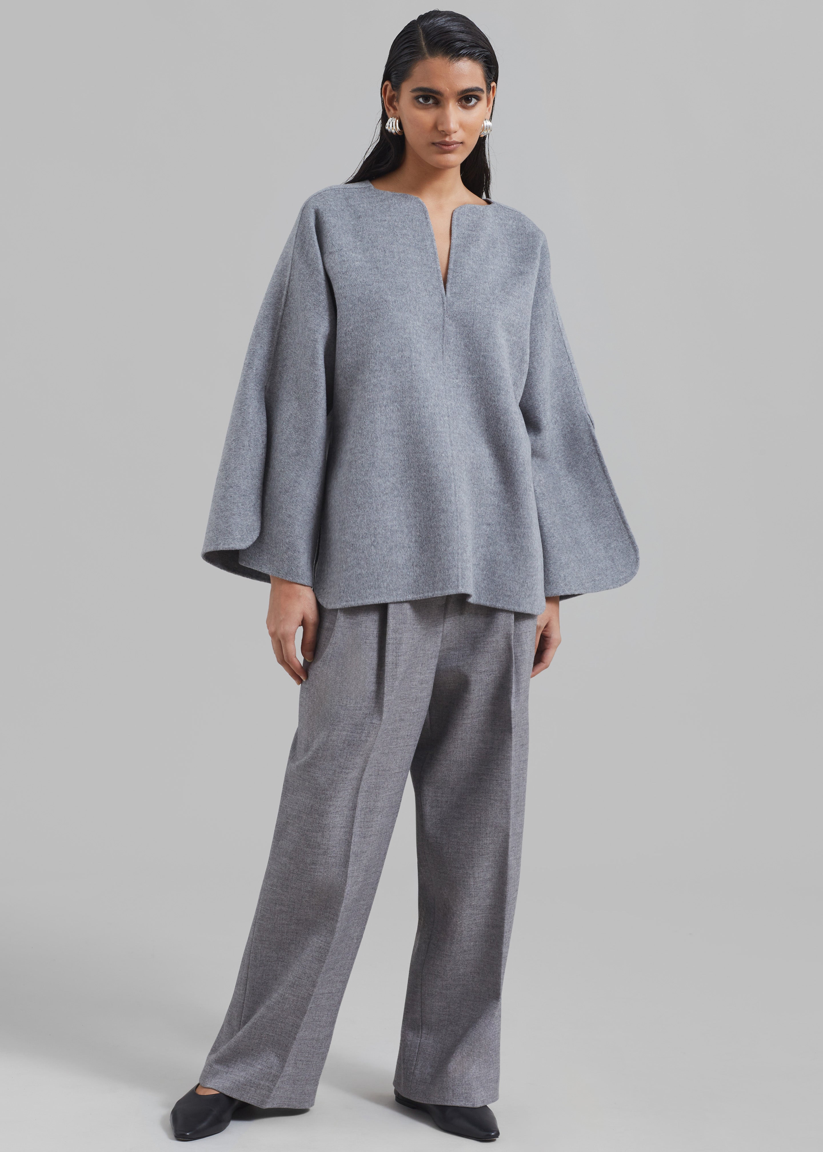 By Malene Birger Calias Blouse - Grey Melange - 1