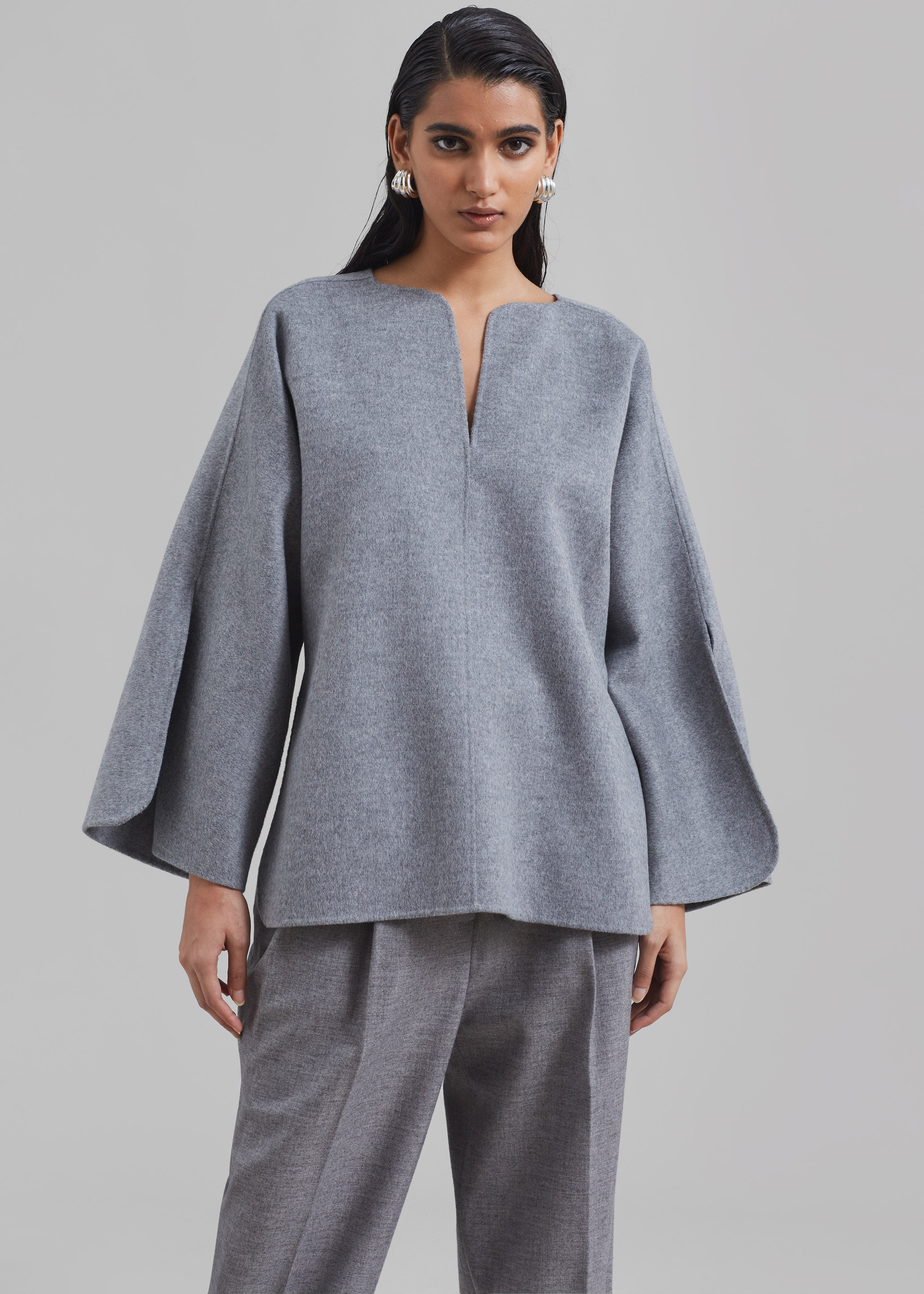 By Malene Birger Calias Blouse - Grey Melange - 5