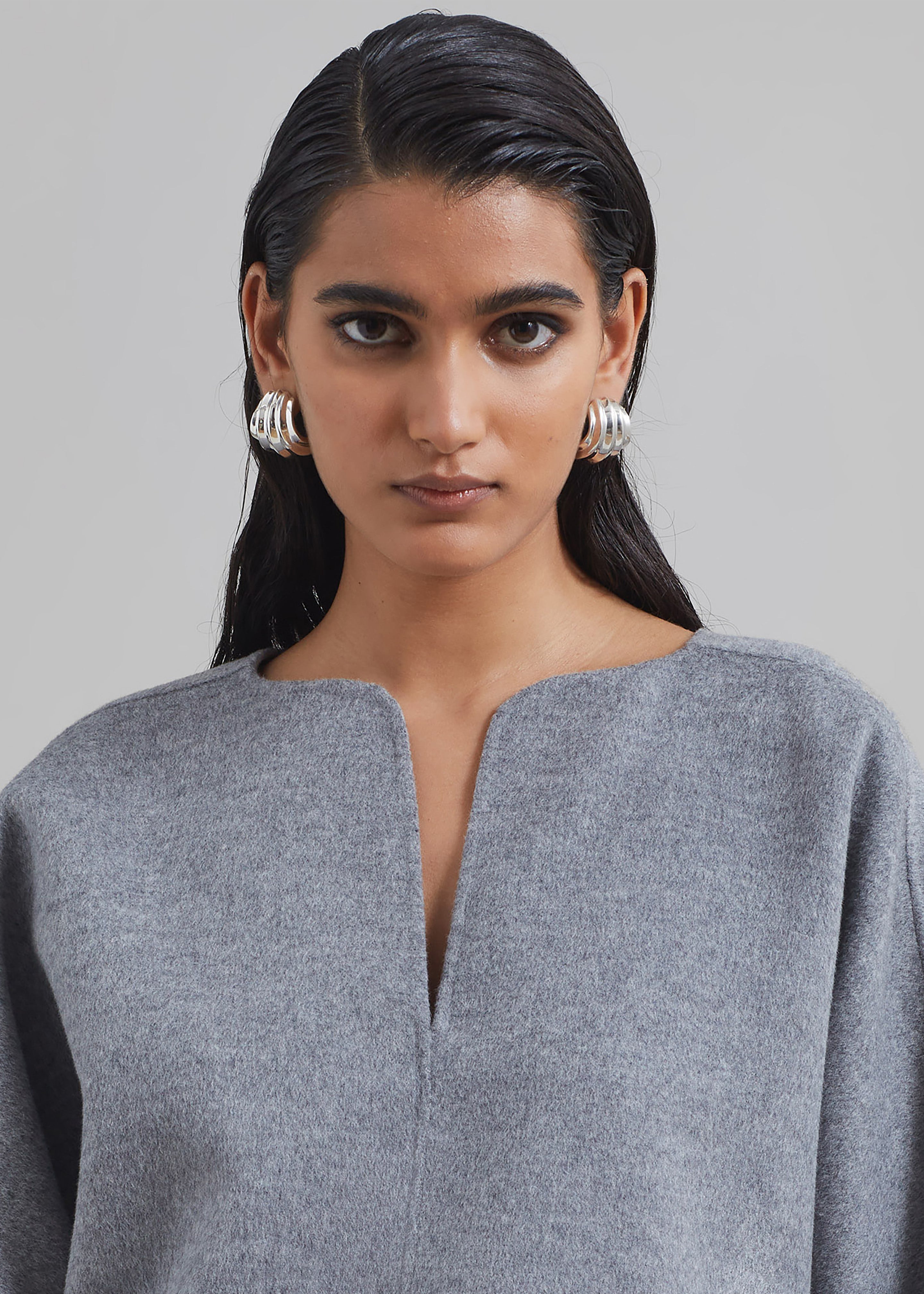 By Malene Birger Calias Blouse - Grey Melange - 4