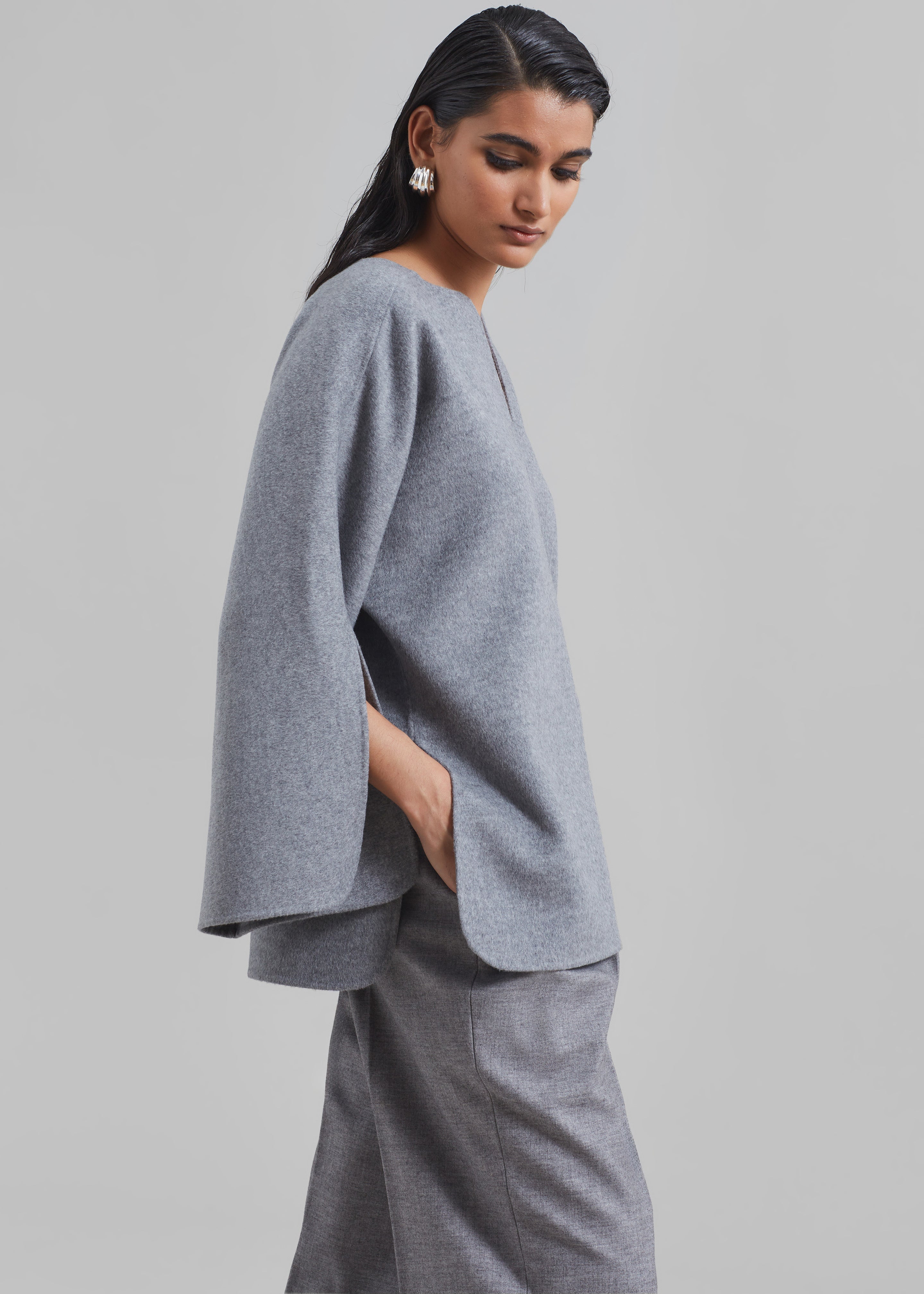 By Malene Birger Calias Blouse - Grey Melange - 2
