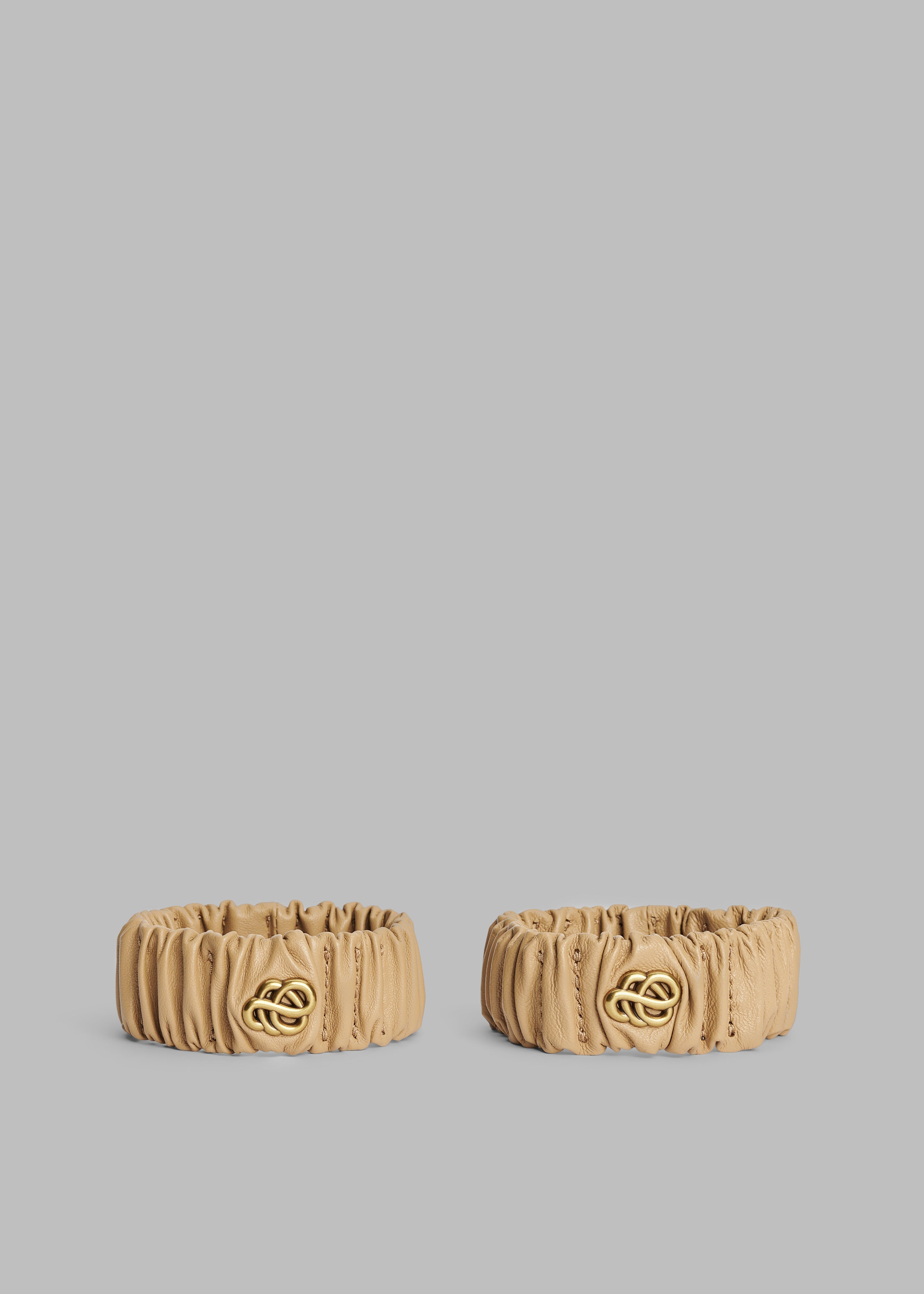 By Malene Birger Evelo Leather Wrist Bands - Sand - 2