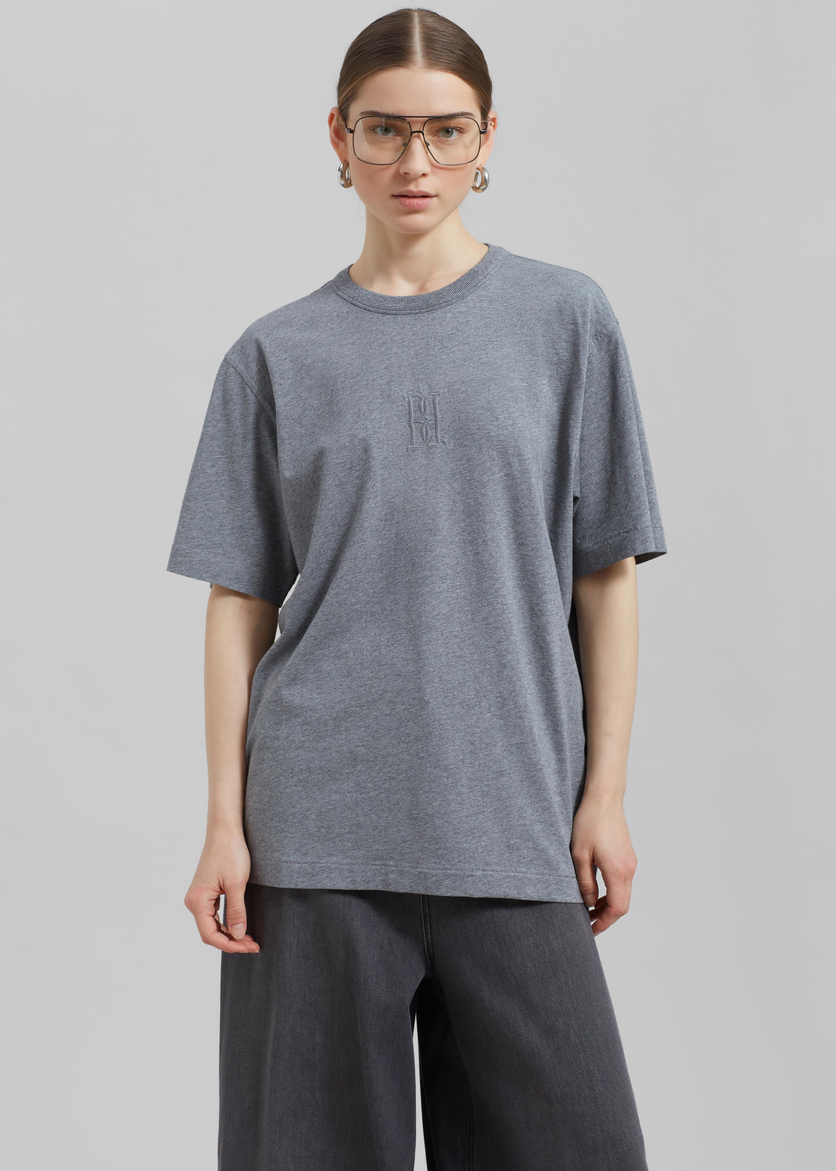 By Malene Birger Fayeh T Shirt Grey Melange