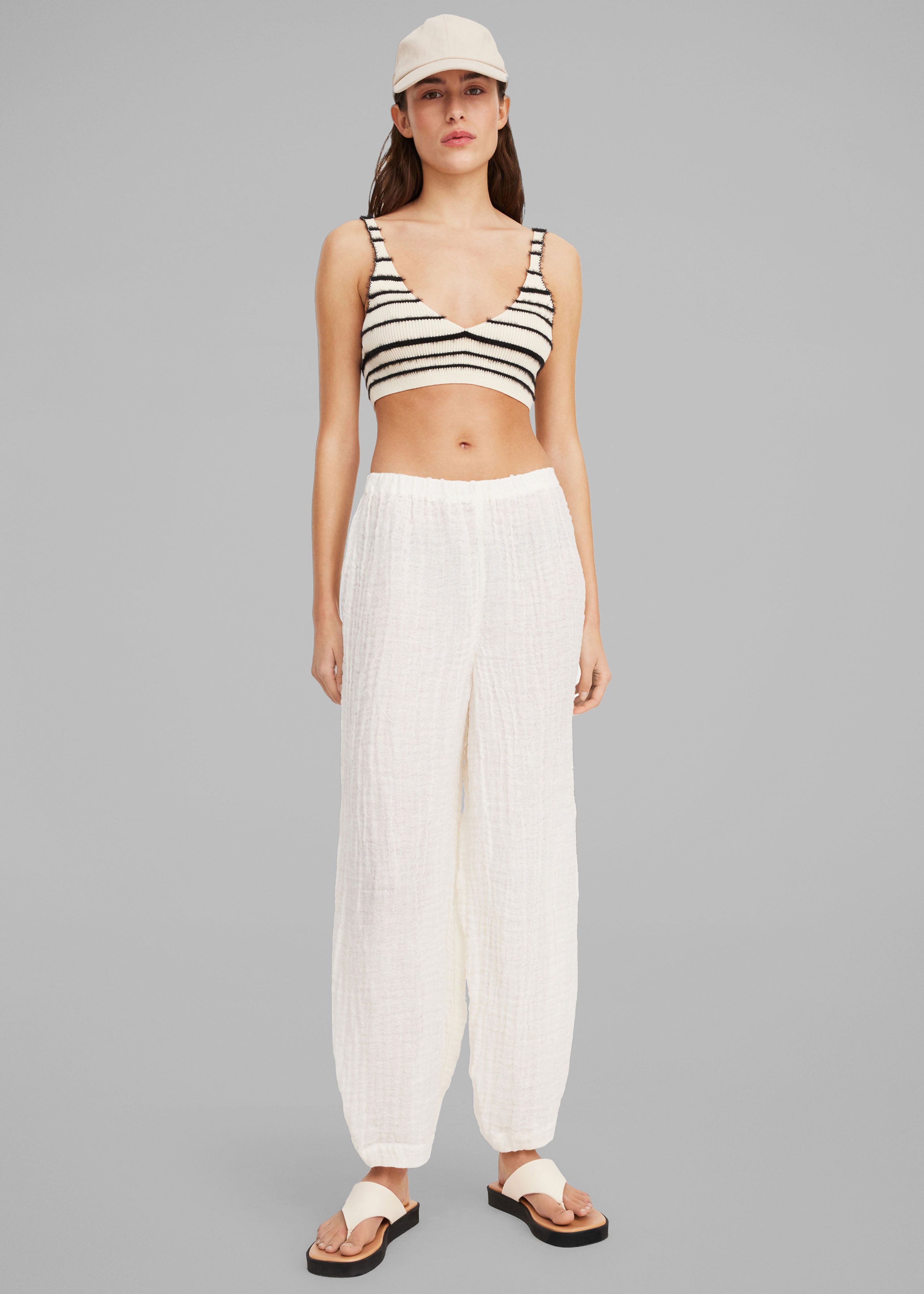 By Malene Birger Reggie Bralette - Black Stripe - 4