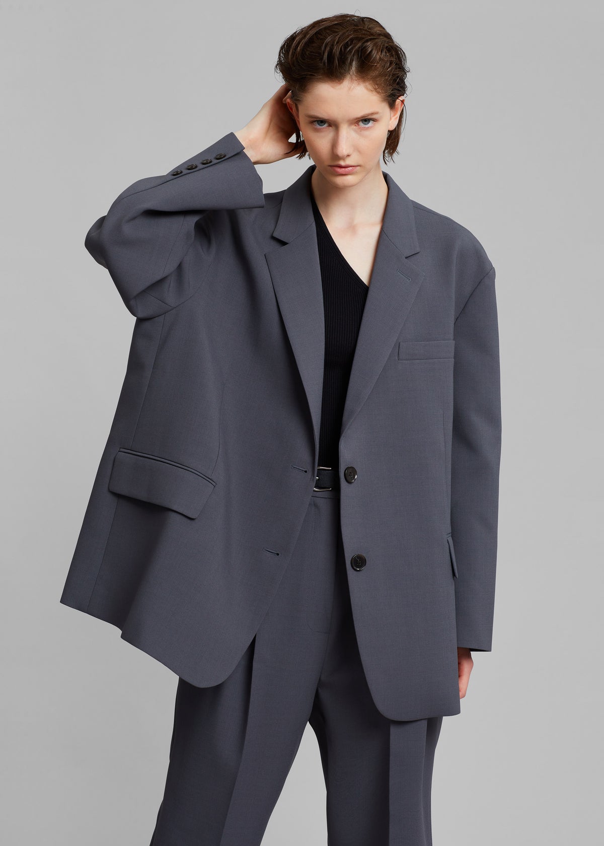 Bea Blazer - Charcoal - 3
