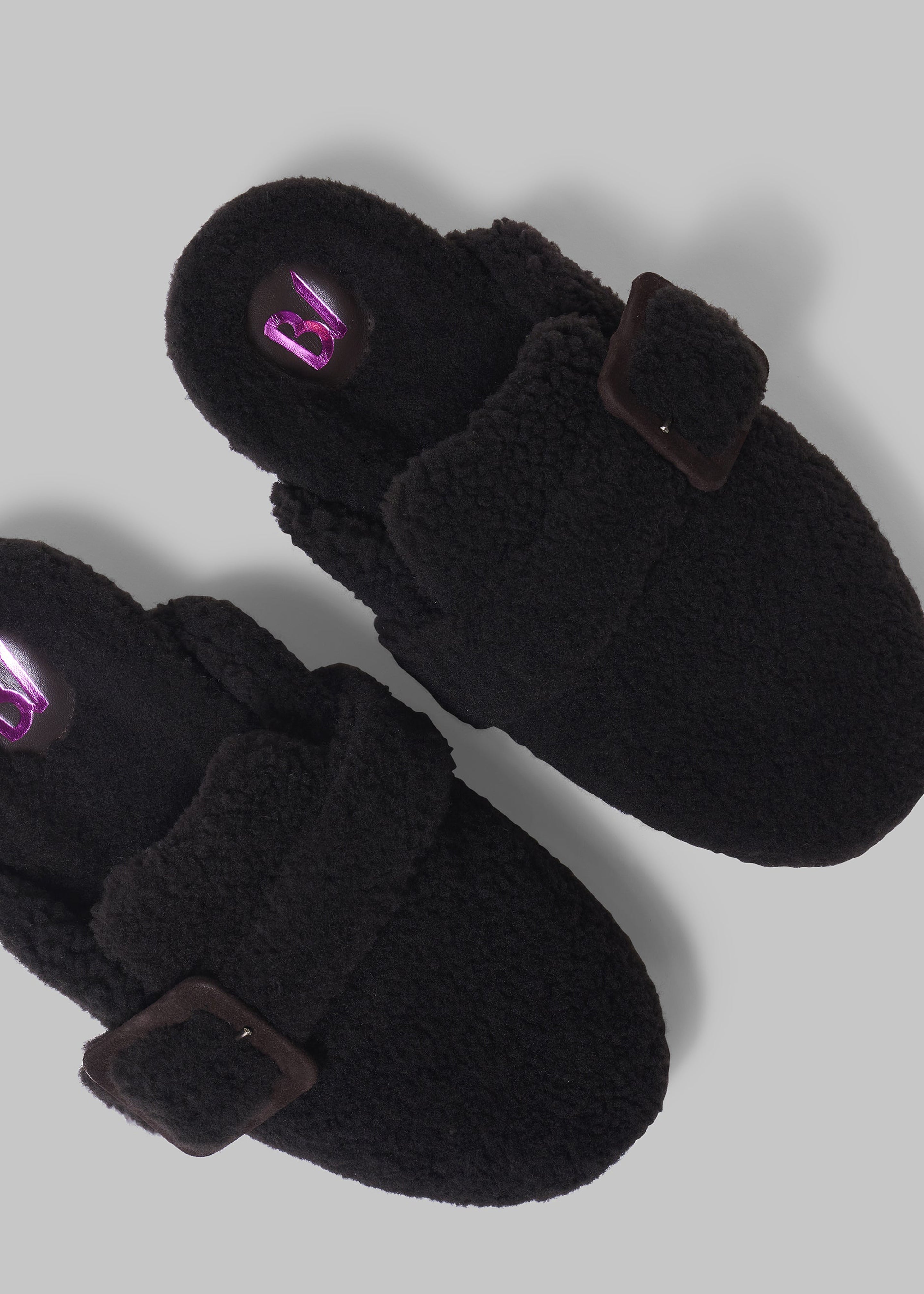 Bettina Vermillon Dany Clogs Shearling - Dark Brown - 1