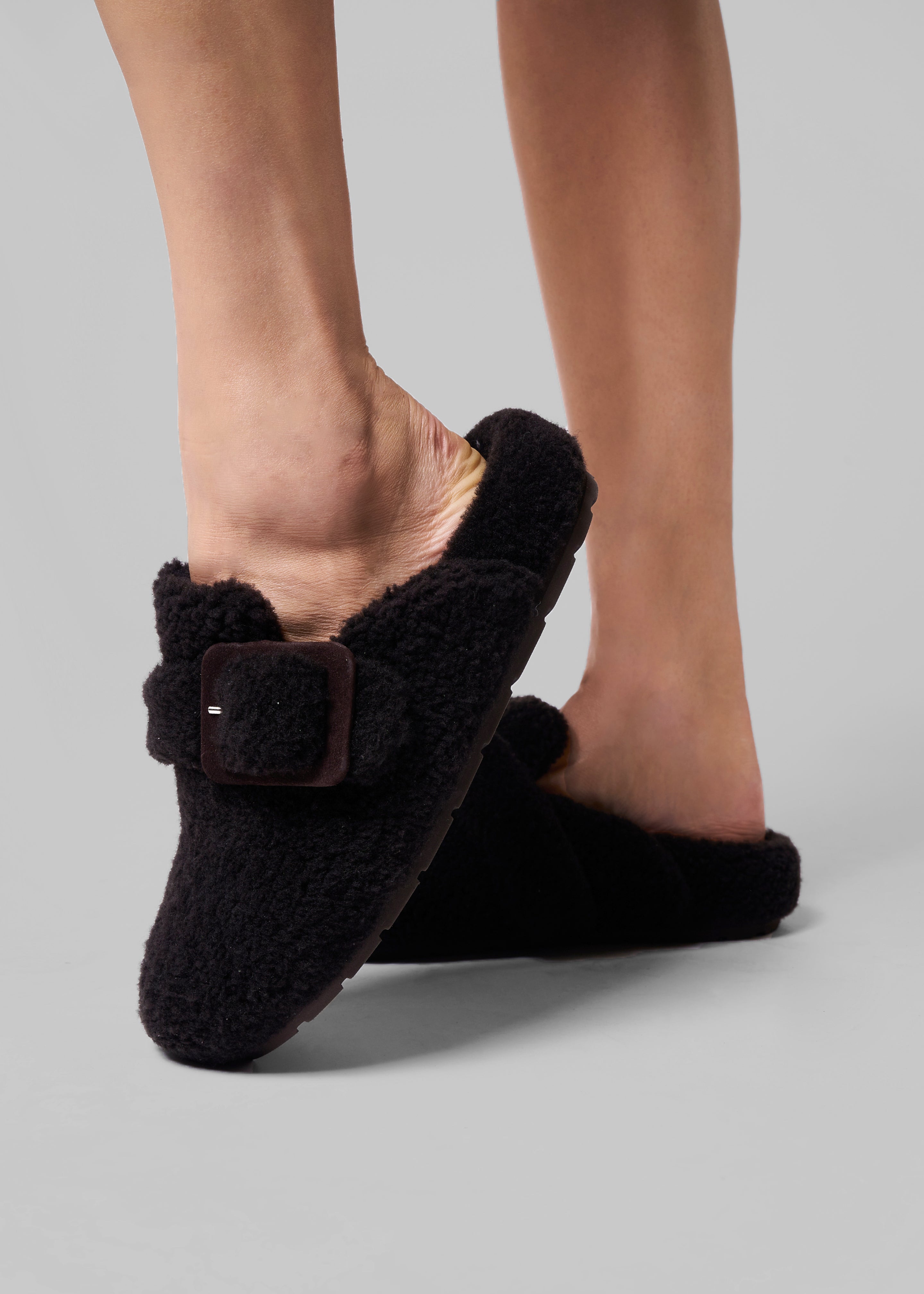 Bettina Vermillon Dany Clogs Shearling - Dark Brown - 3