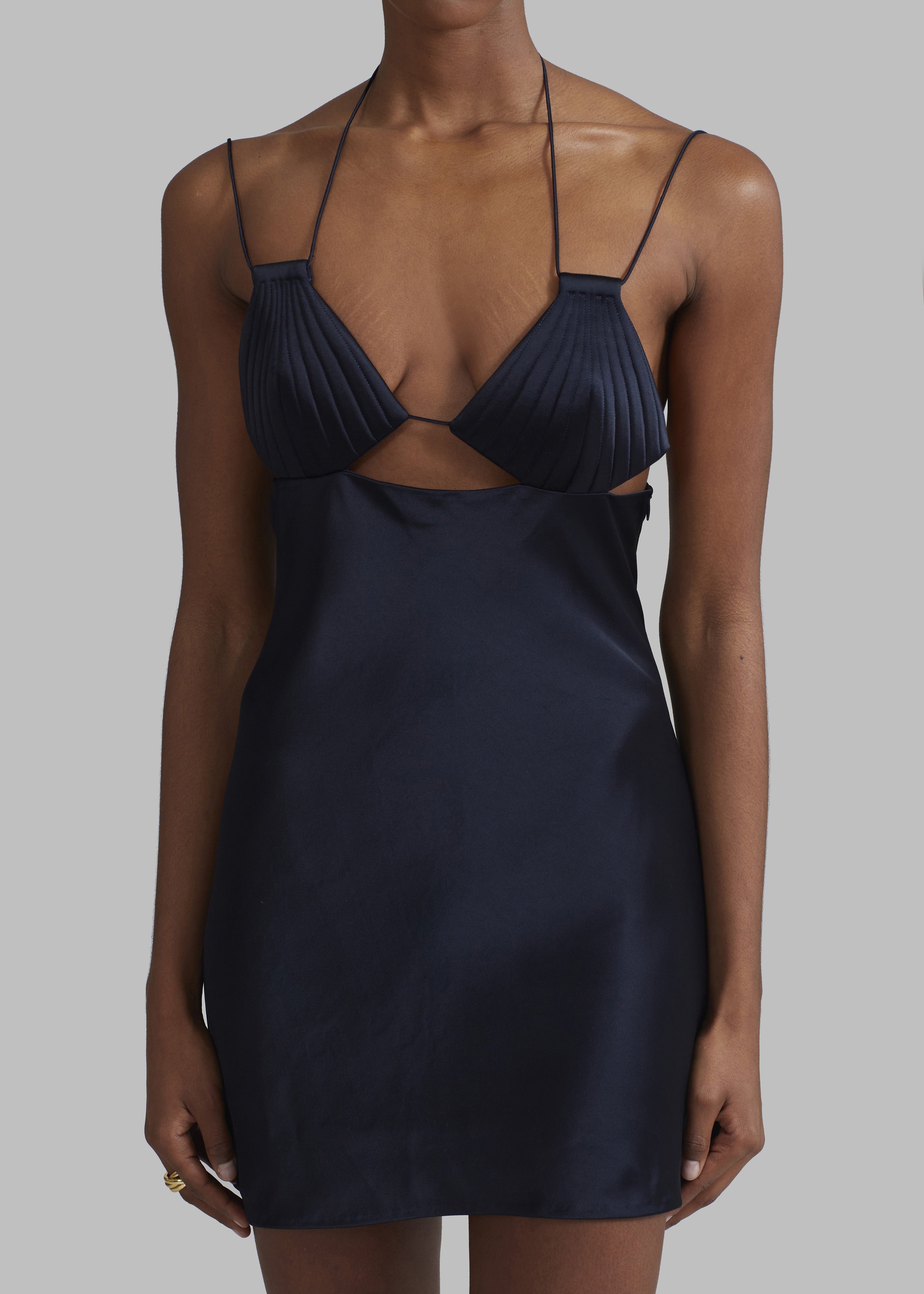 Bevza Mermaid Mini Dress - Dark Ink Navy - 6