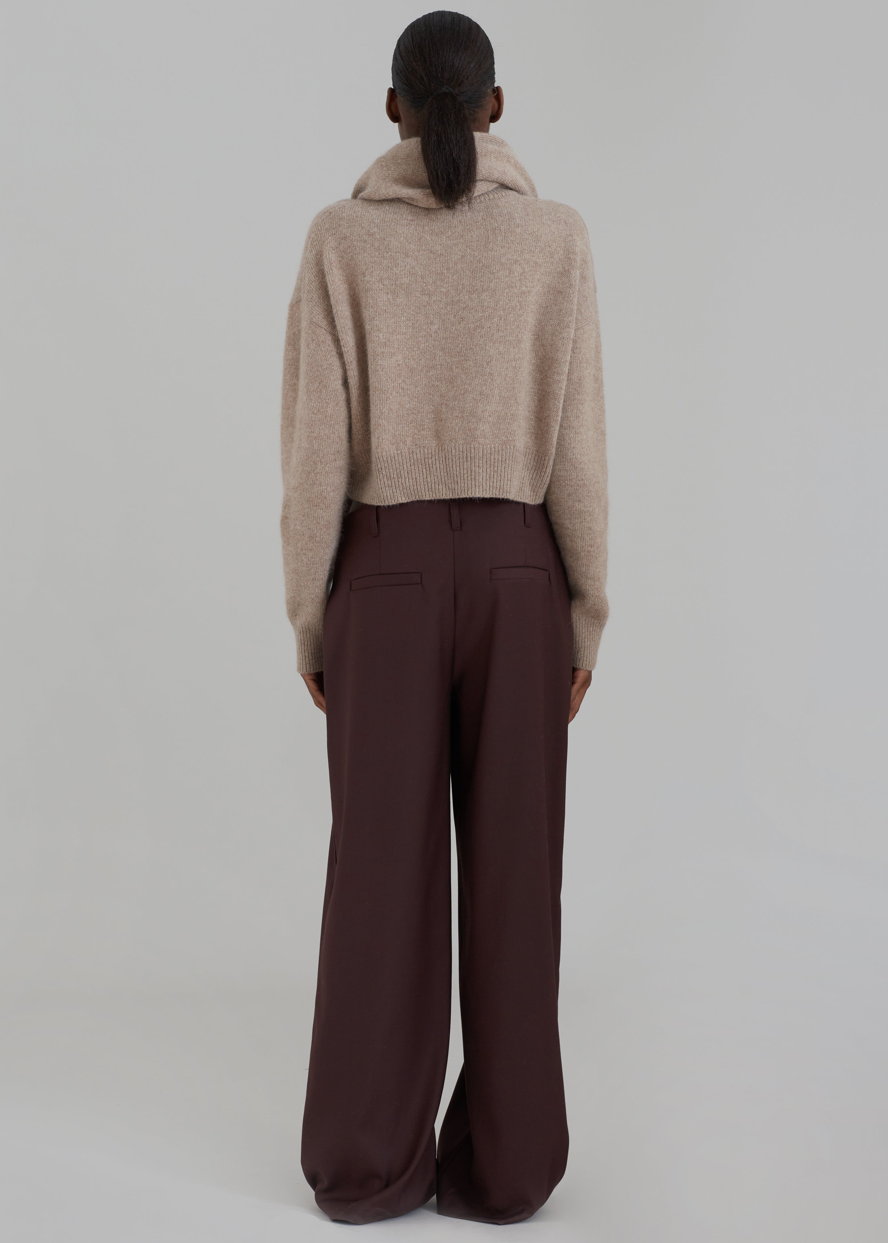 Brenna Wide Trousers - Burgundy - 10
