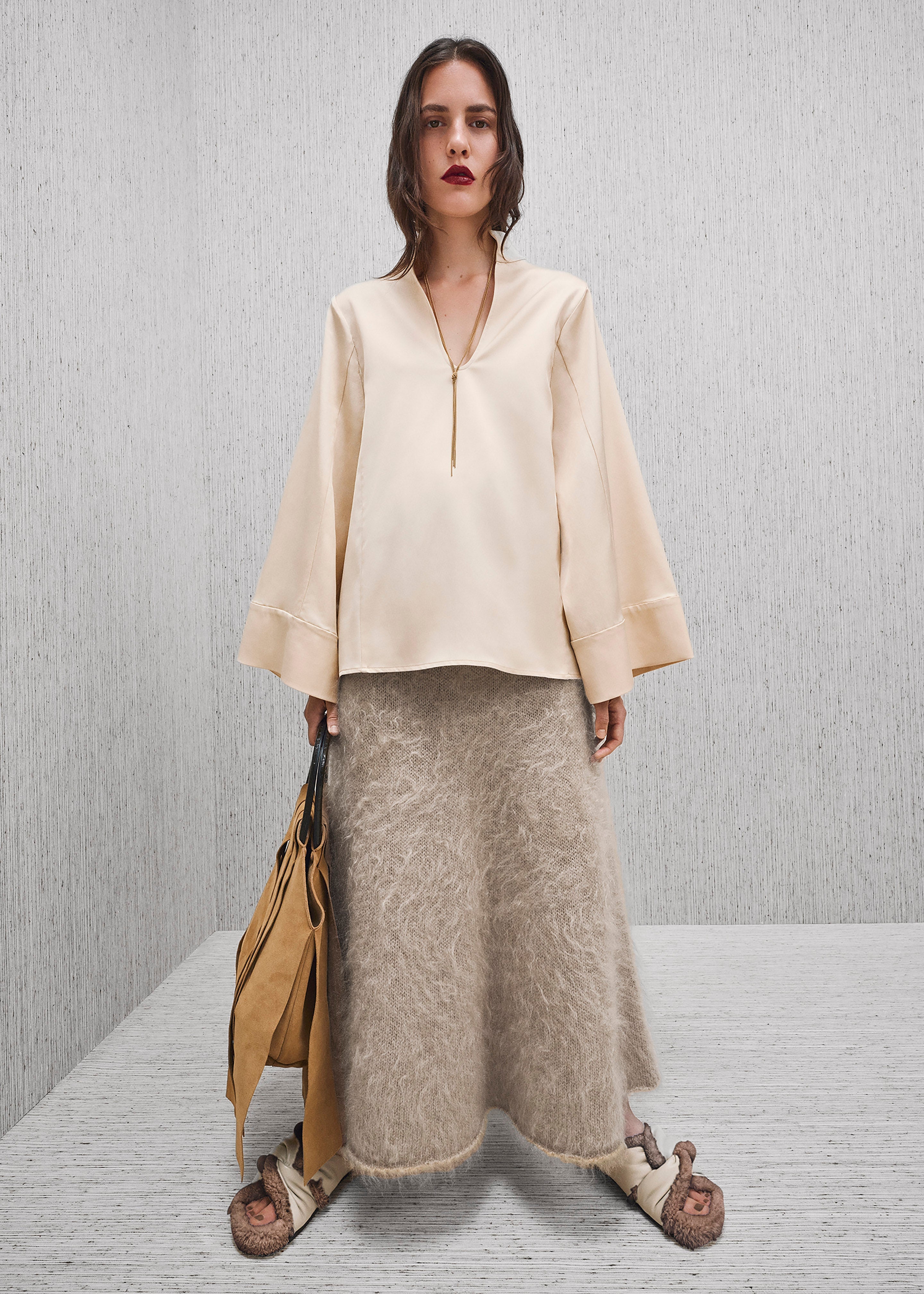 By Malene Birger Hevina Maxi Skirt - Twill Beige - 1