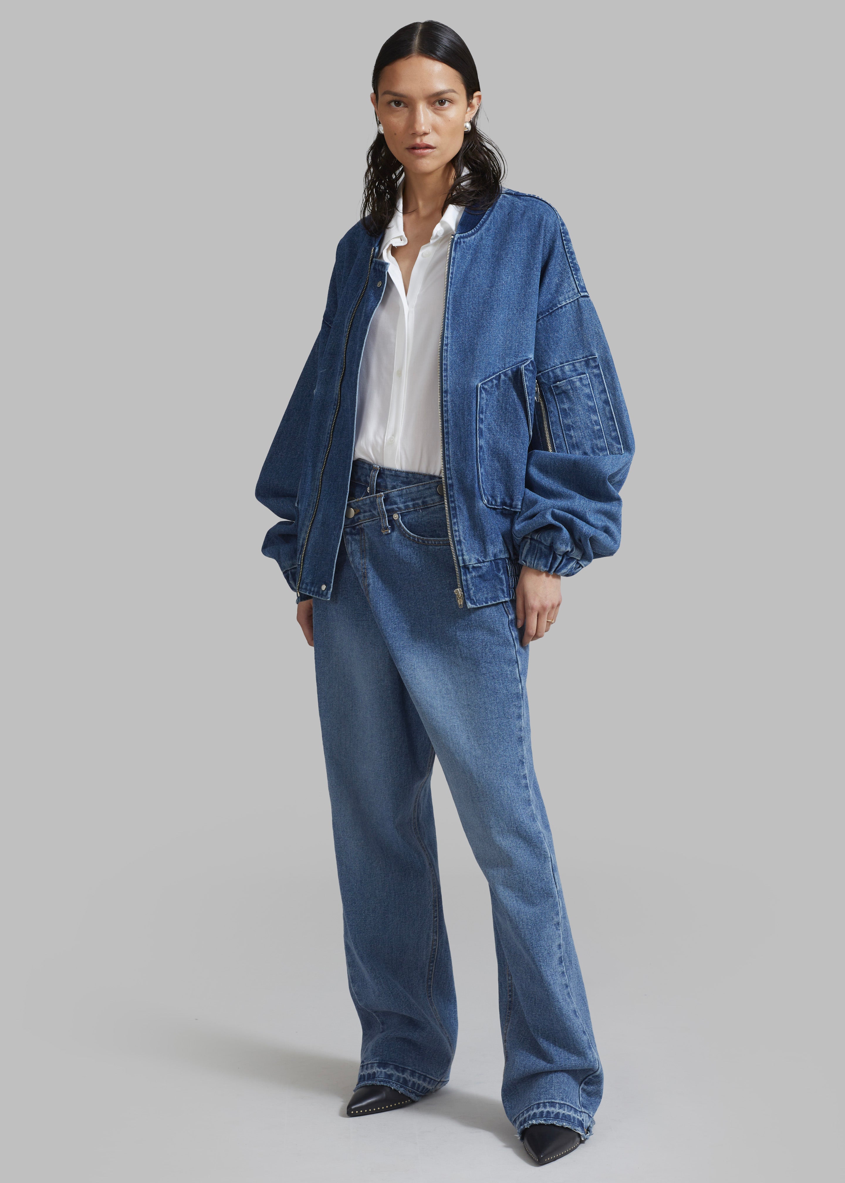Cade Denim Bomber - Medium Wash - 2