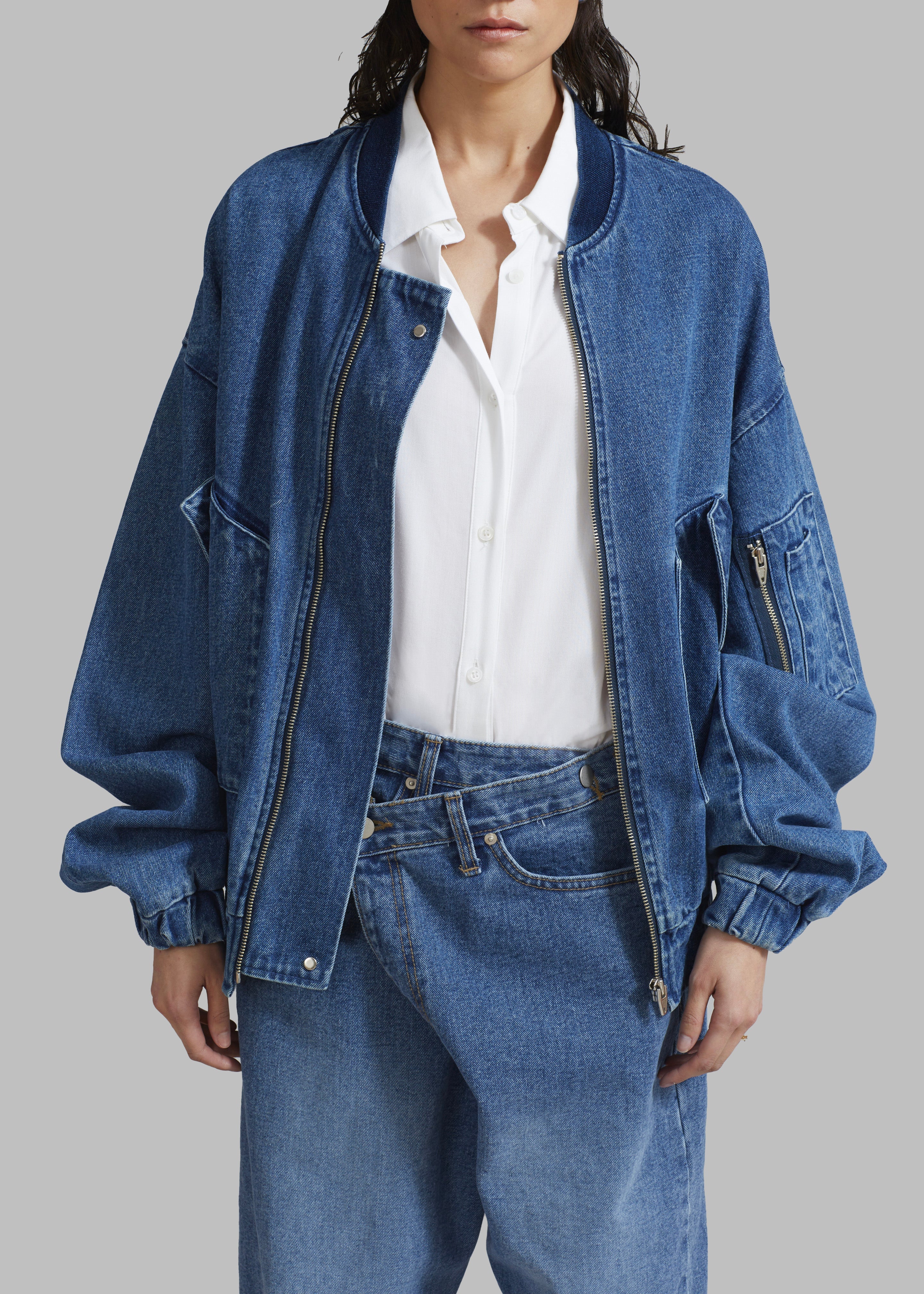Cade Denim Bomber - Medium Wash - 3