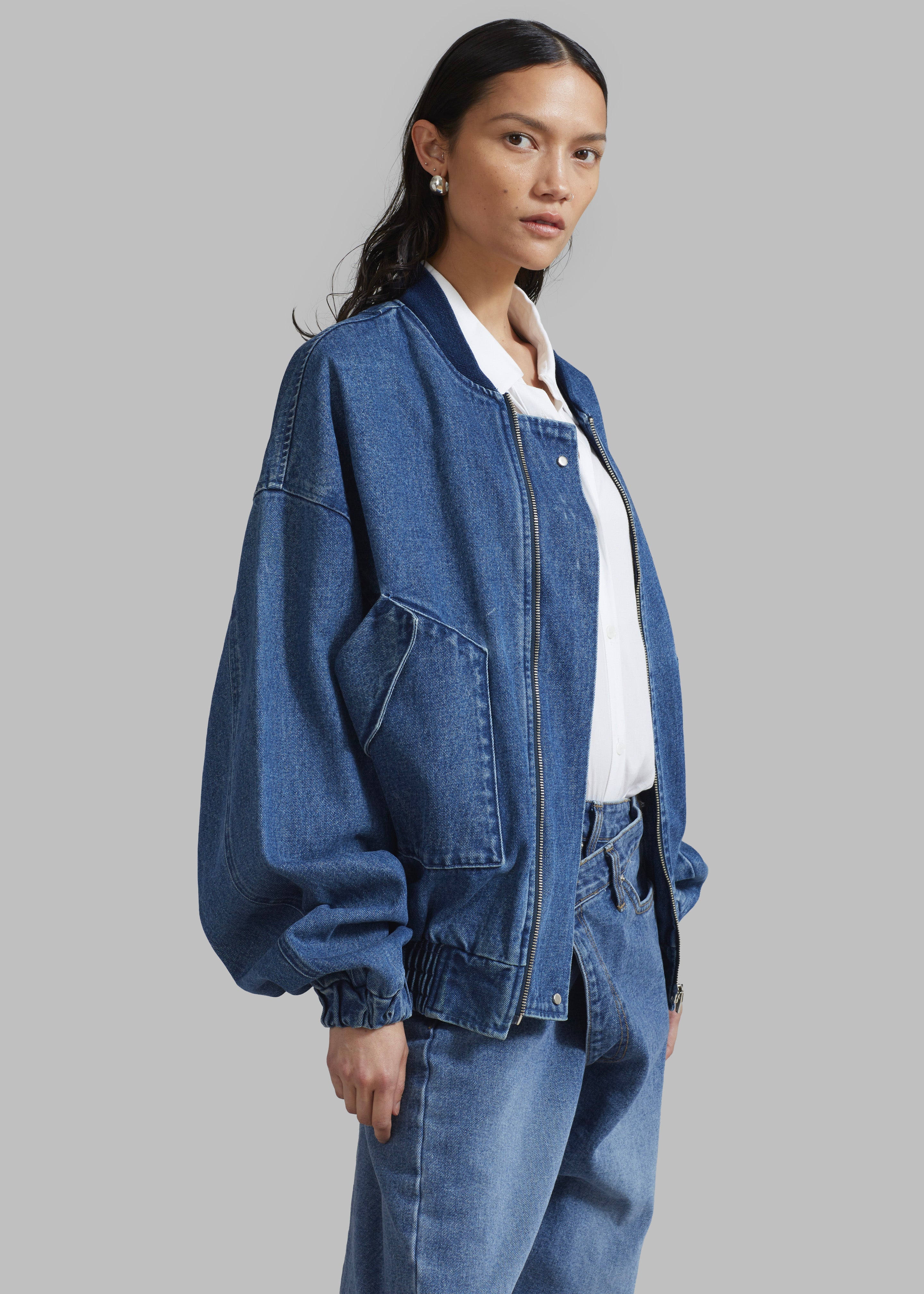 Cade Denim Bomber - Medium Wash - 6