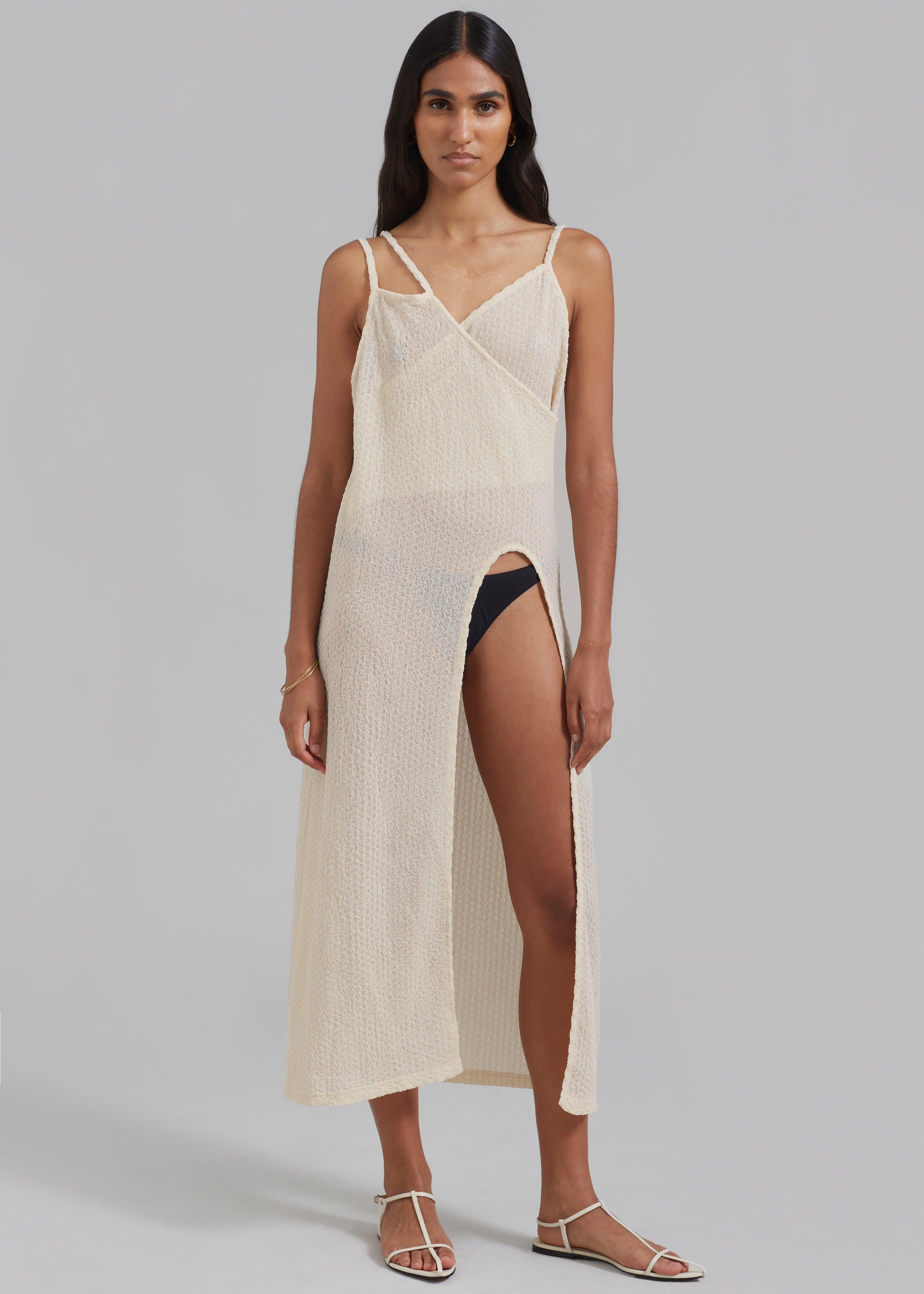Cali Crochet Dress - Cream - 4