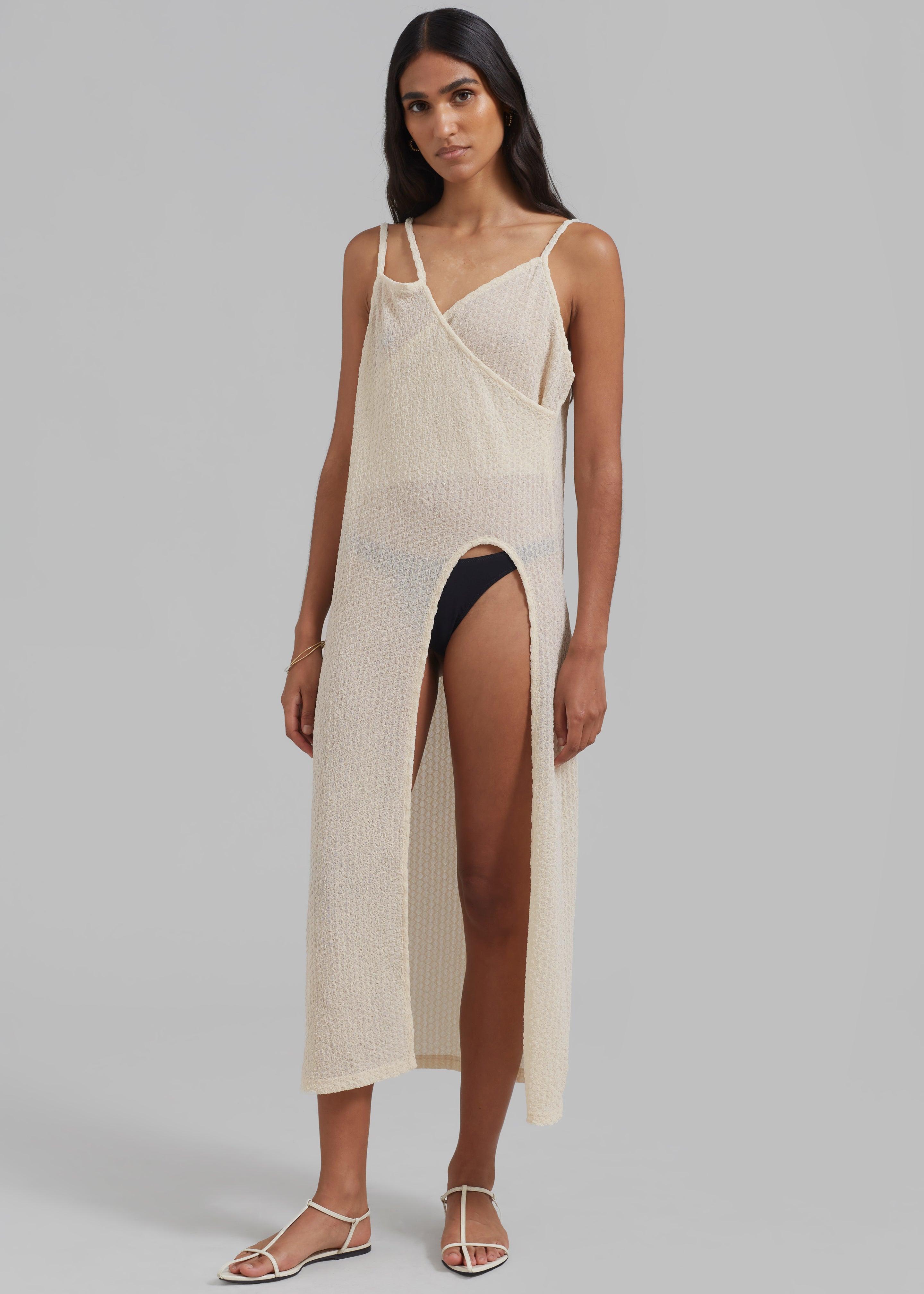 Cali Crochet Dress - Cream - 1