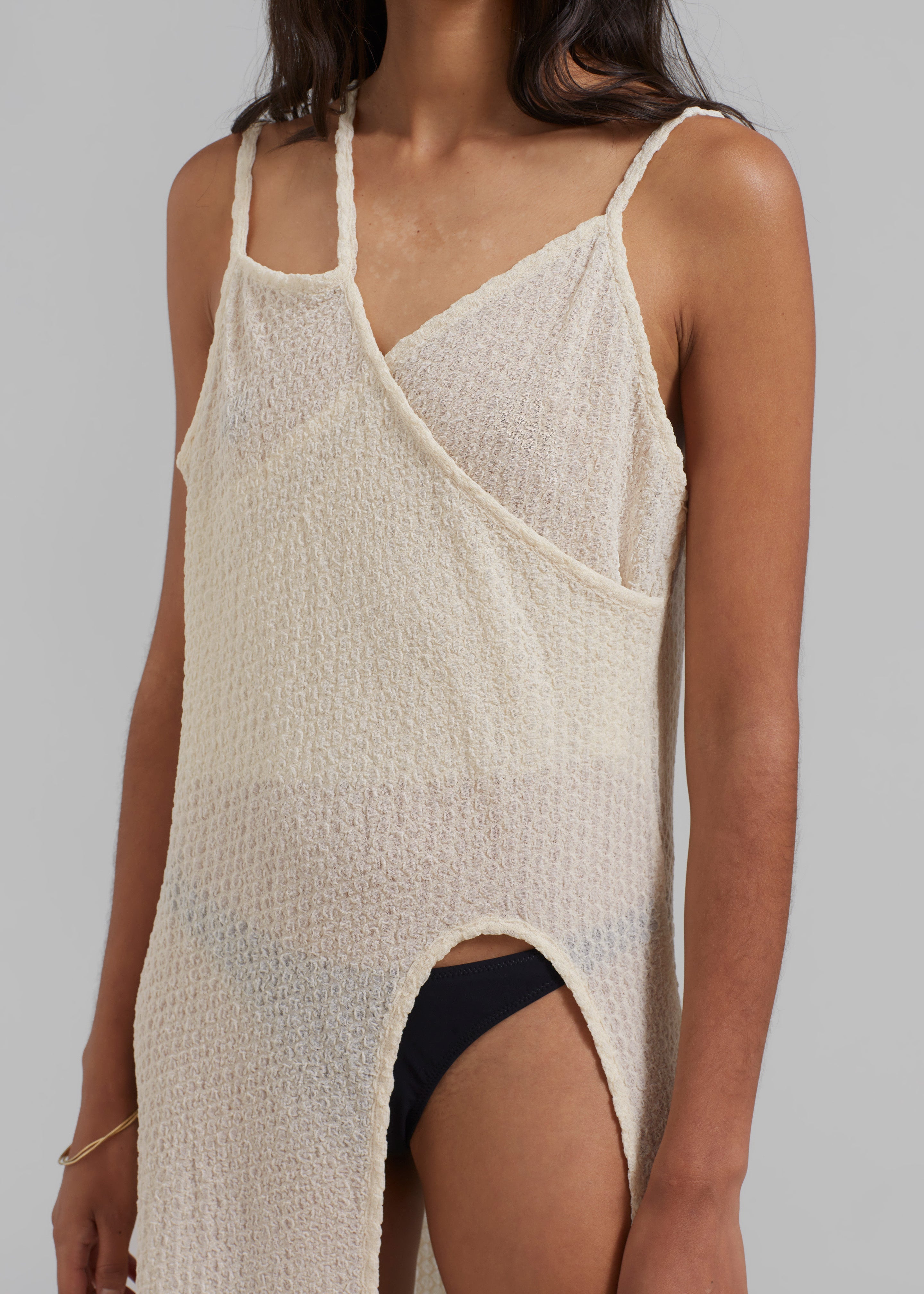 Cali Crochet Dress - Cream - 3