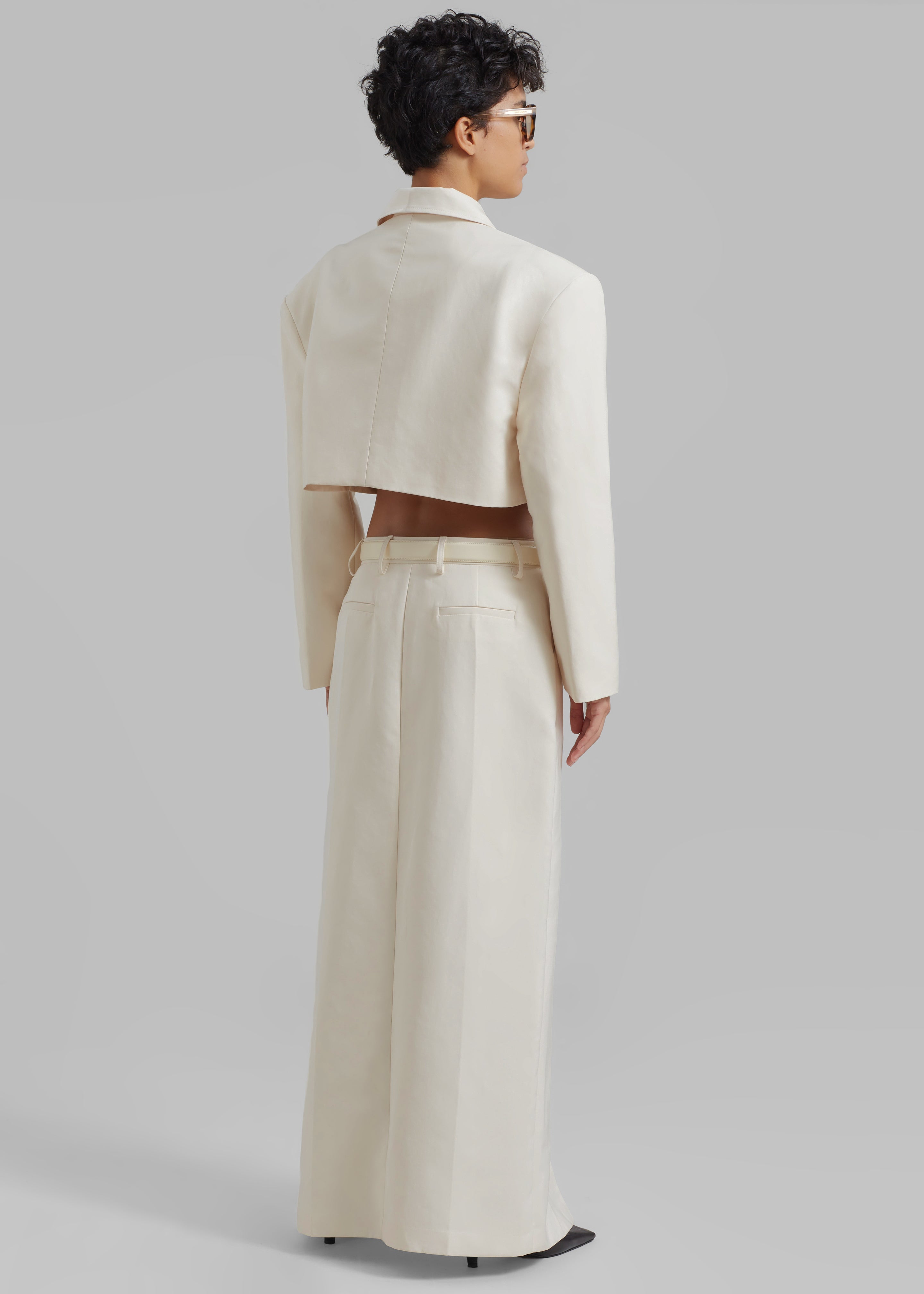 Carley Cropped Jacket - Cream - 6