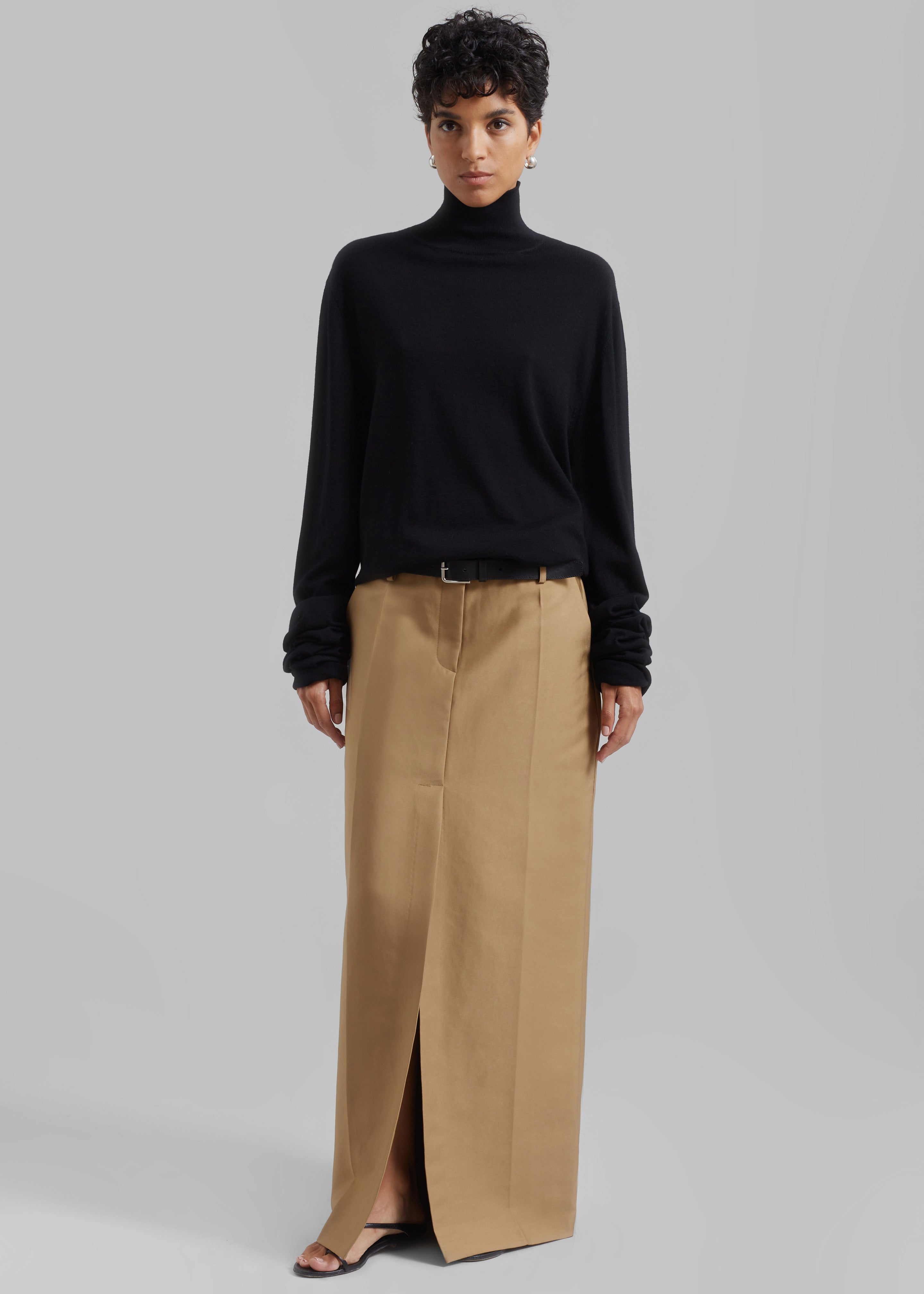 Carley Long Skirt - Camel - 6