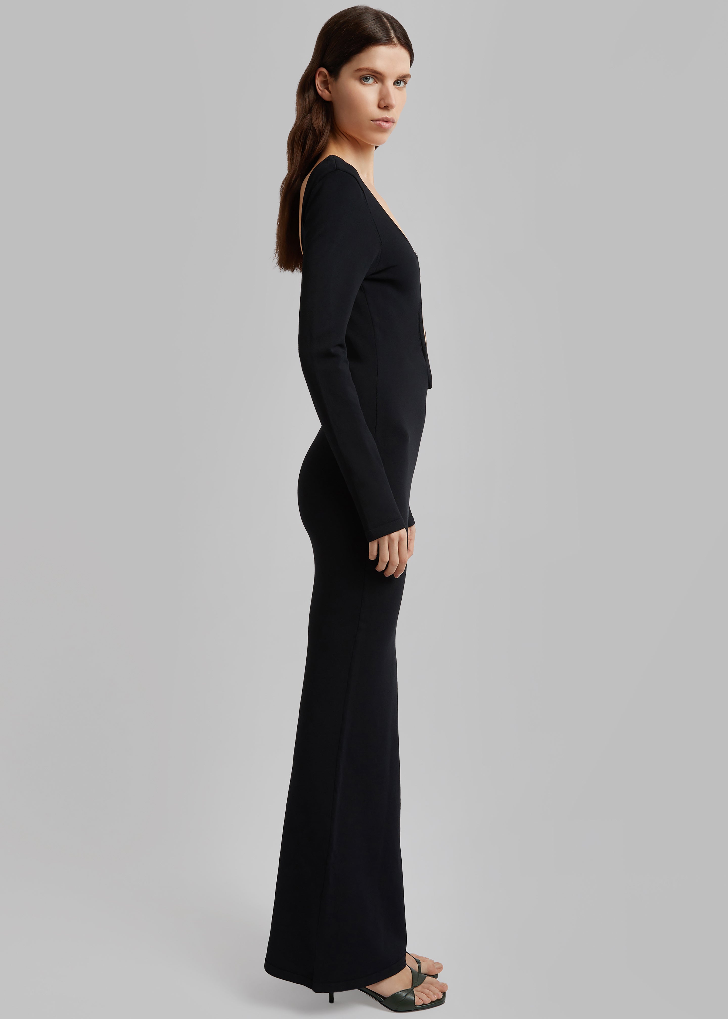 Christopher Esber Salacia Wire Long Sleeve Dress - Black - 4