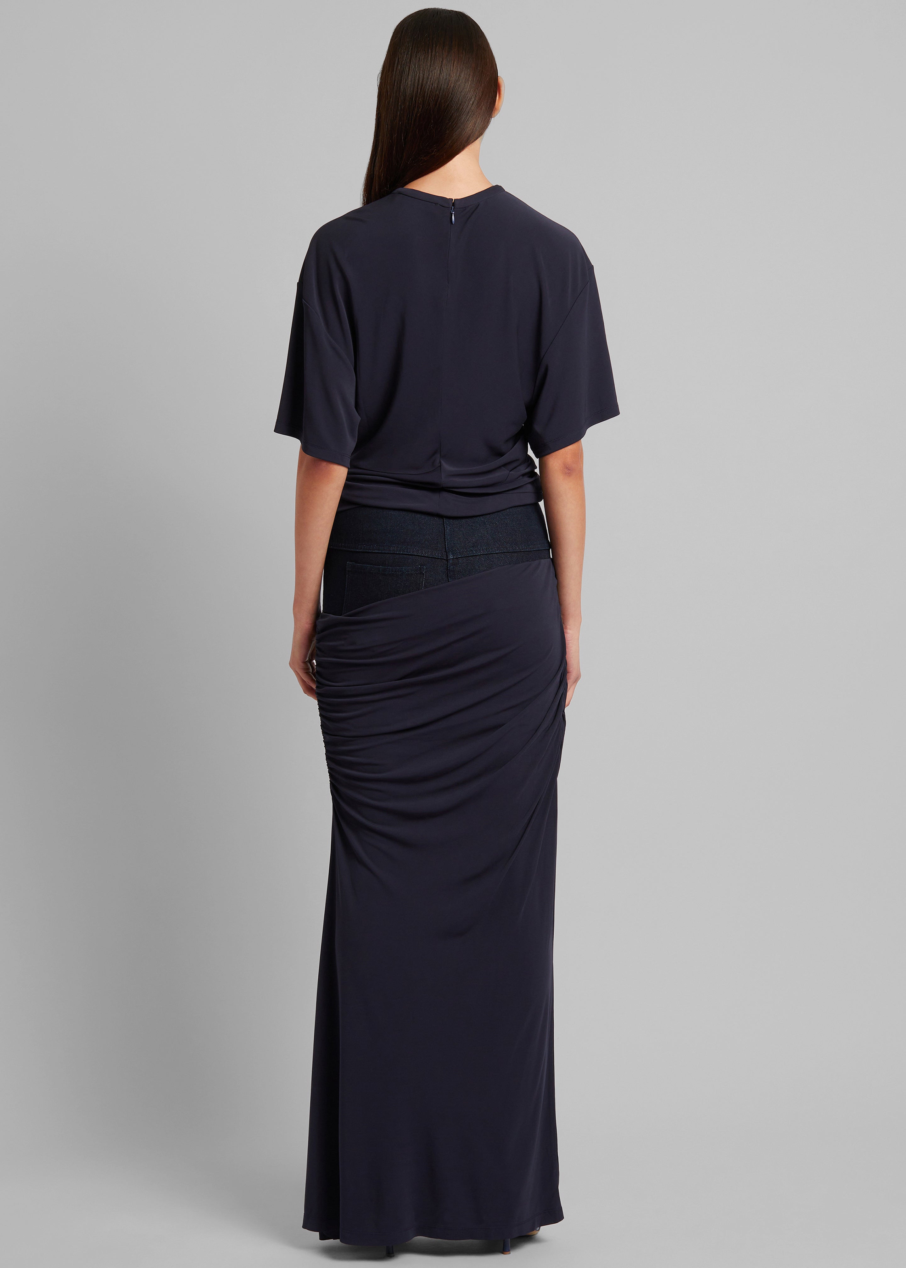 Christopher Esber Side Cowl Waist Tee - Ink - 6