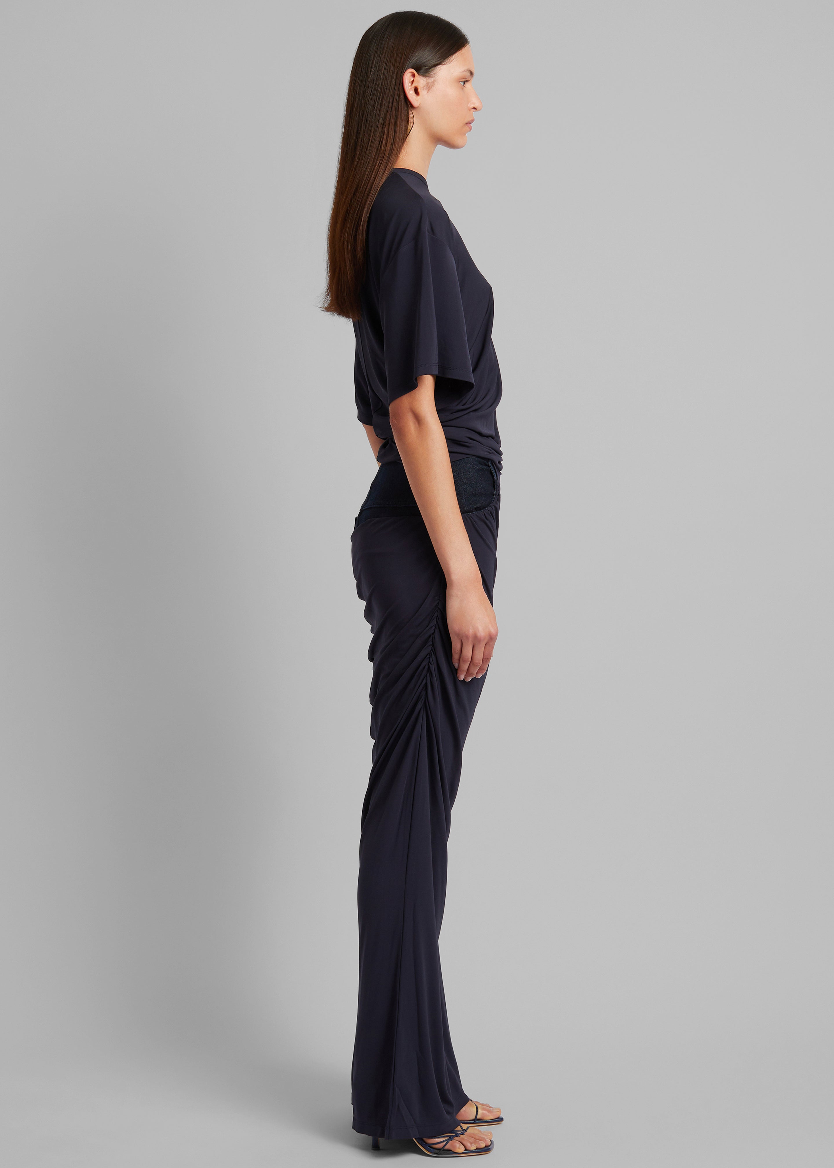 Christopher Esber Side Cowl Waist Tee - Ink - 4