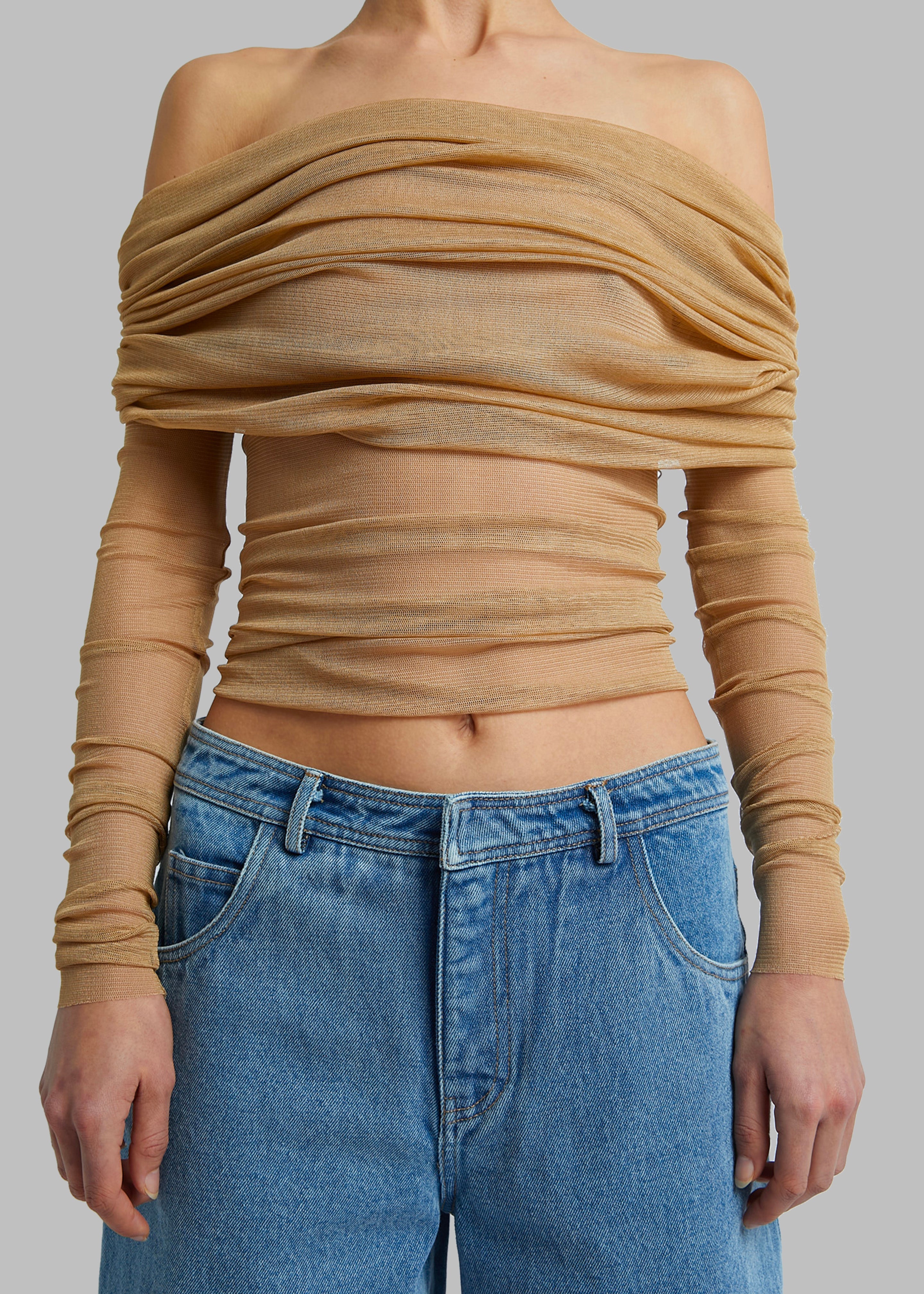 Christopher Esber Veiled Top - Tannin - 2