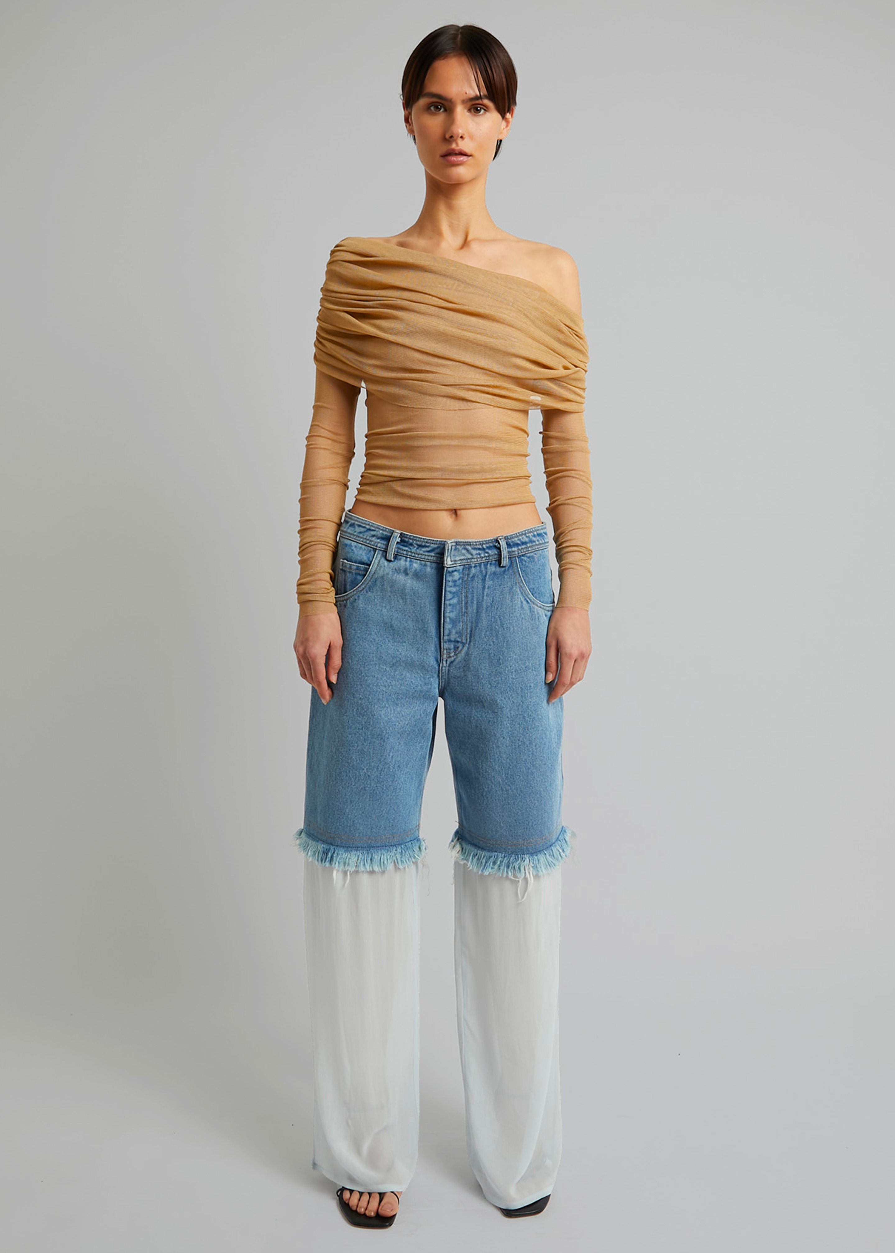 Christopher Esber Veiled Top - Tannin - 4
