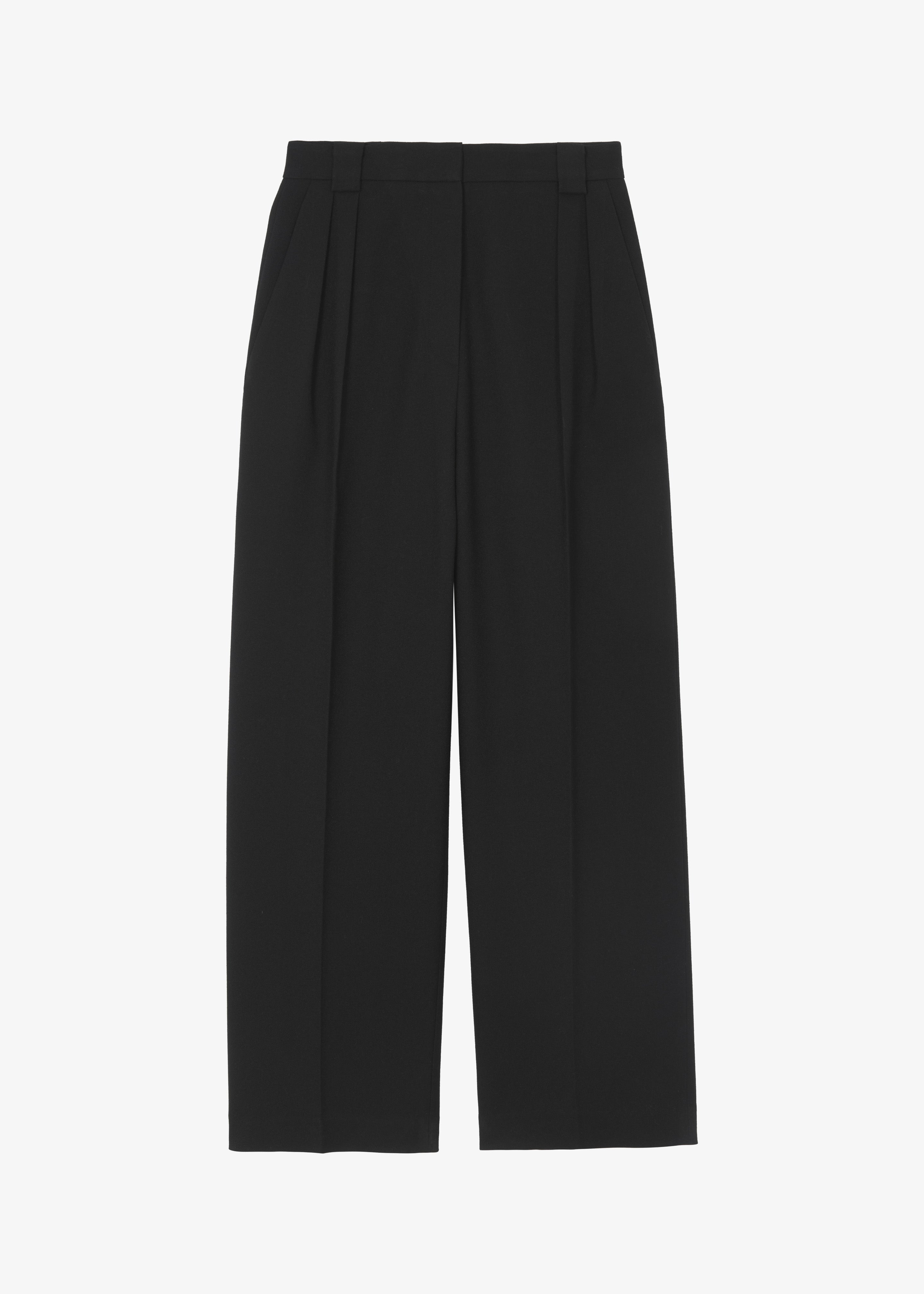 Cian Pintuck Trousers - Black - 8