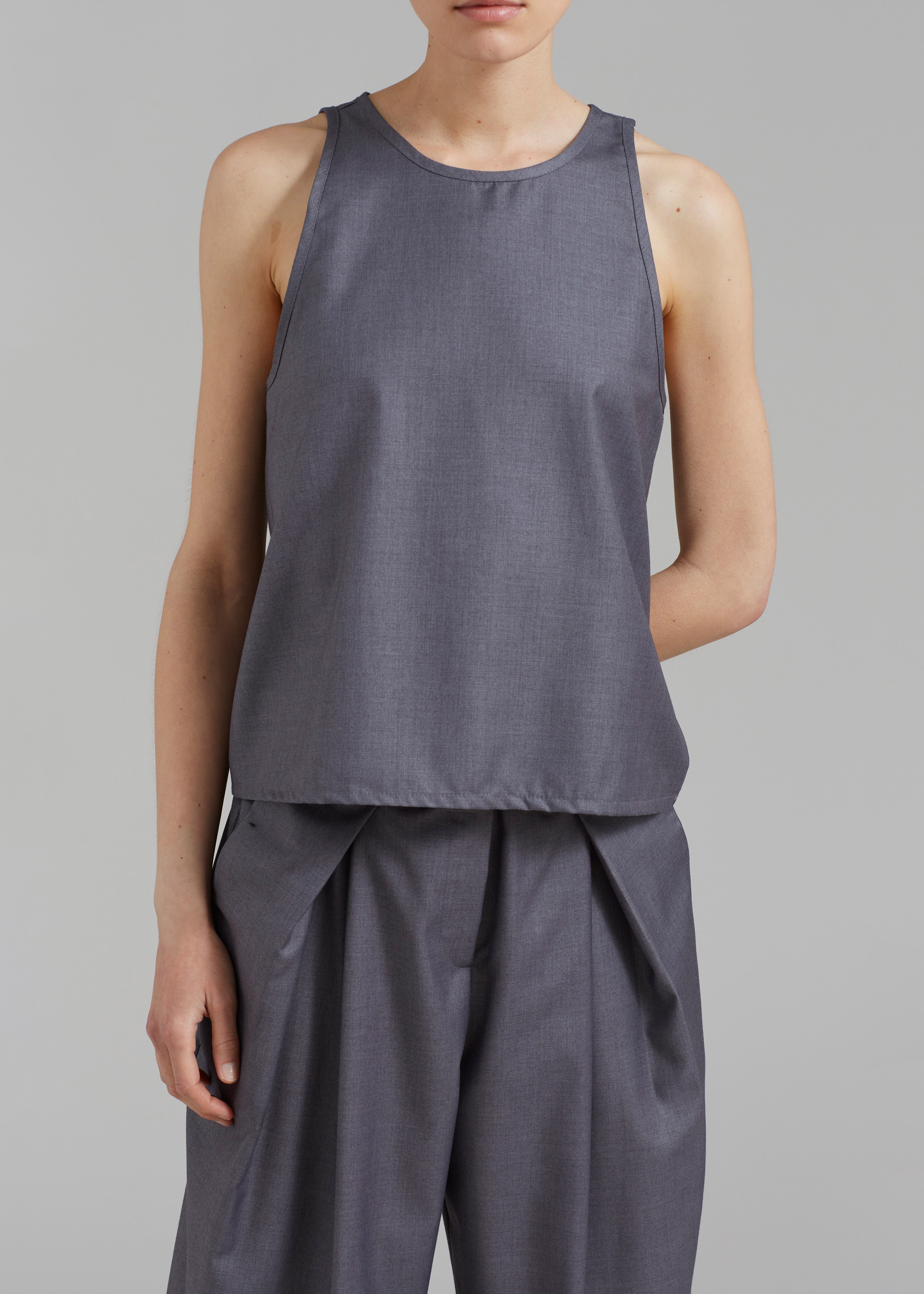 Clay Sleeveless Top - Grey - 7
