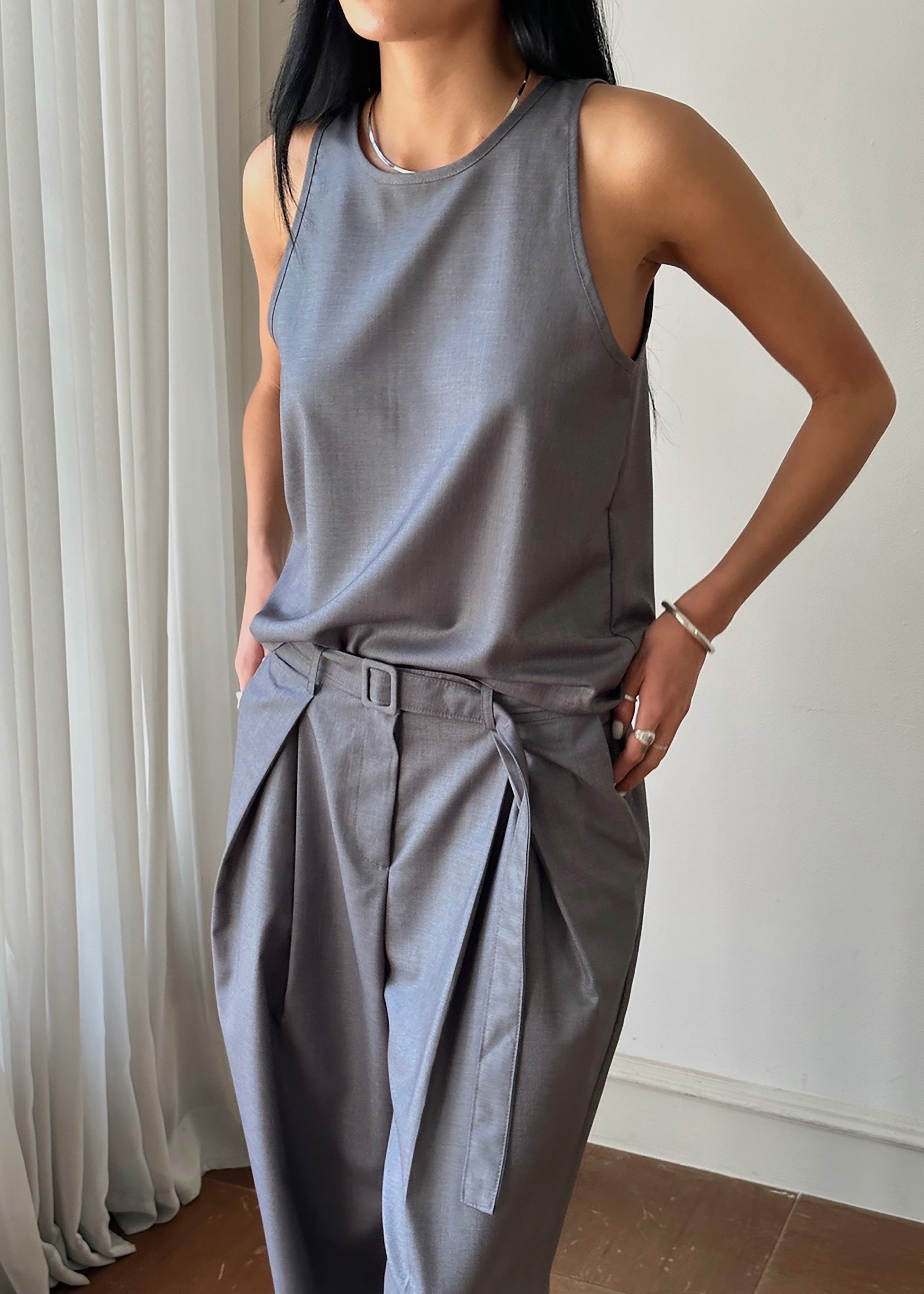 Clay Sleeveless Top - Grey - 5
