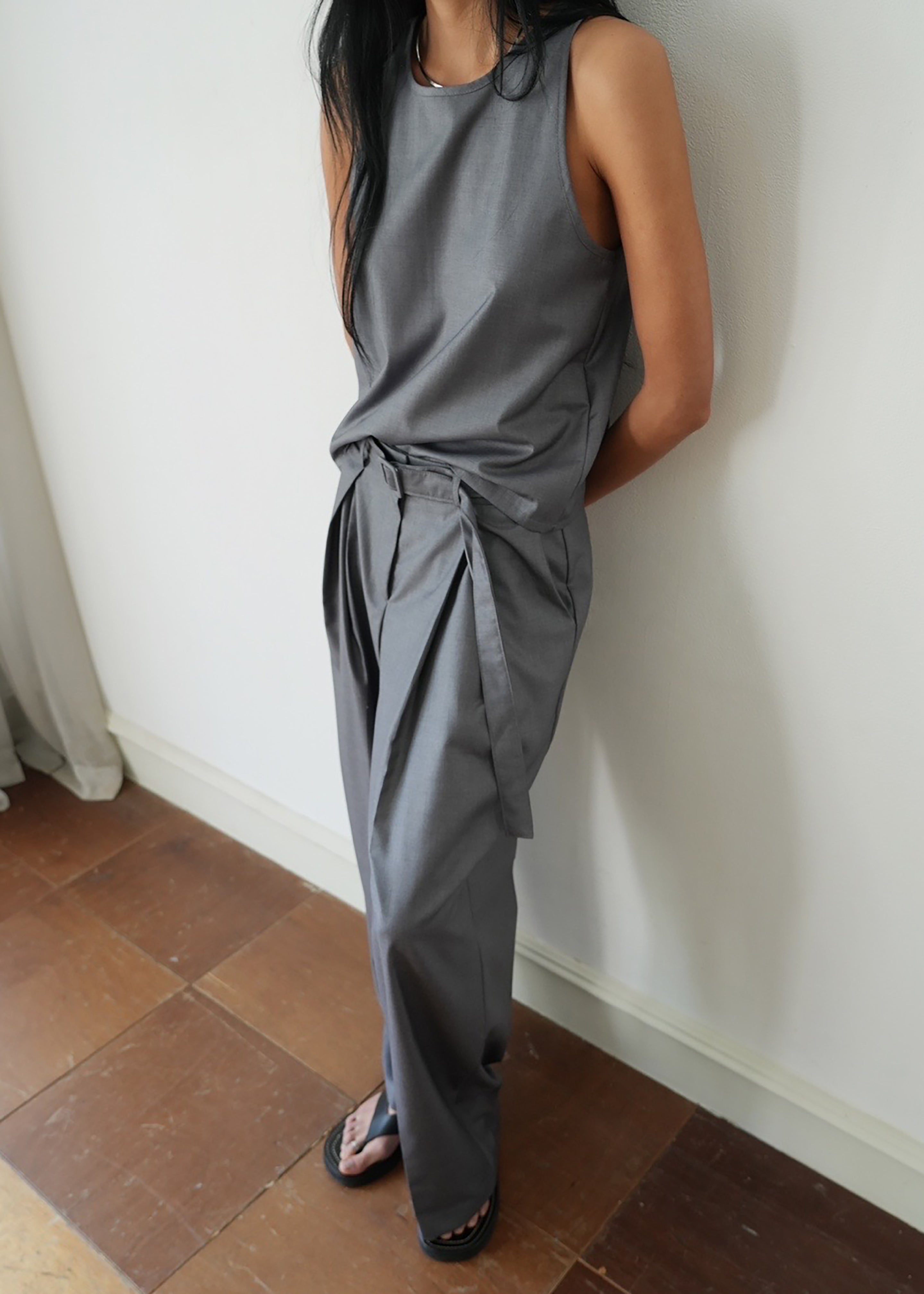 Clay Sleeveless Top - Grey - 3