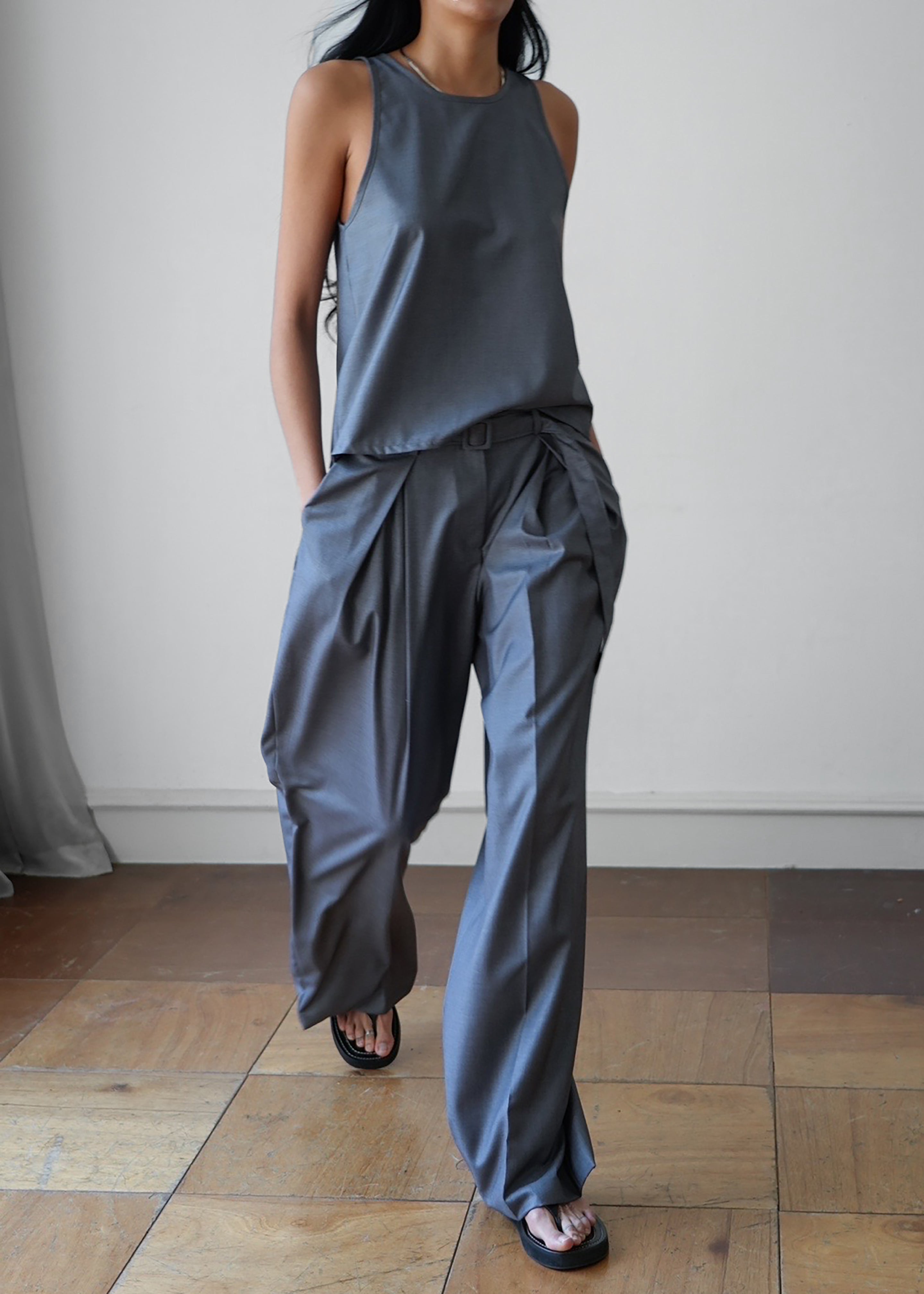 Clay Sleeveless Top - Grey - 6