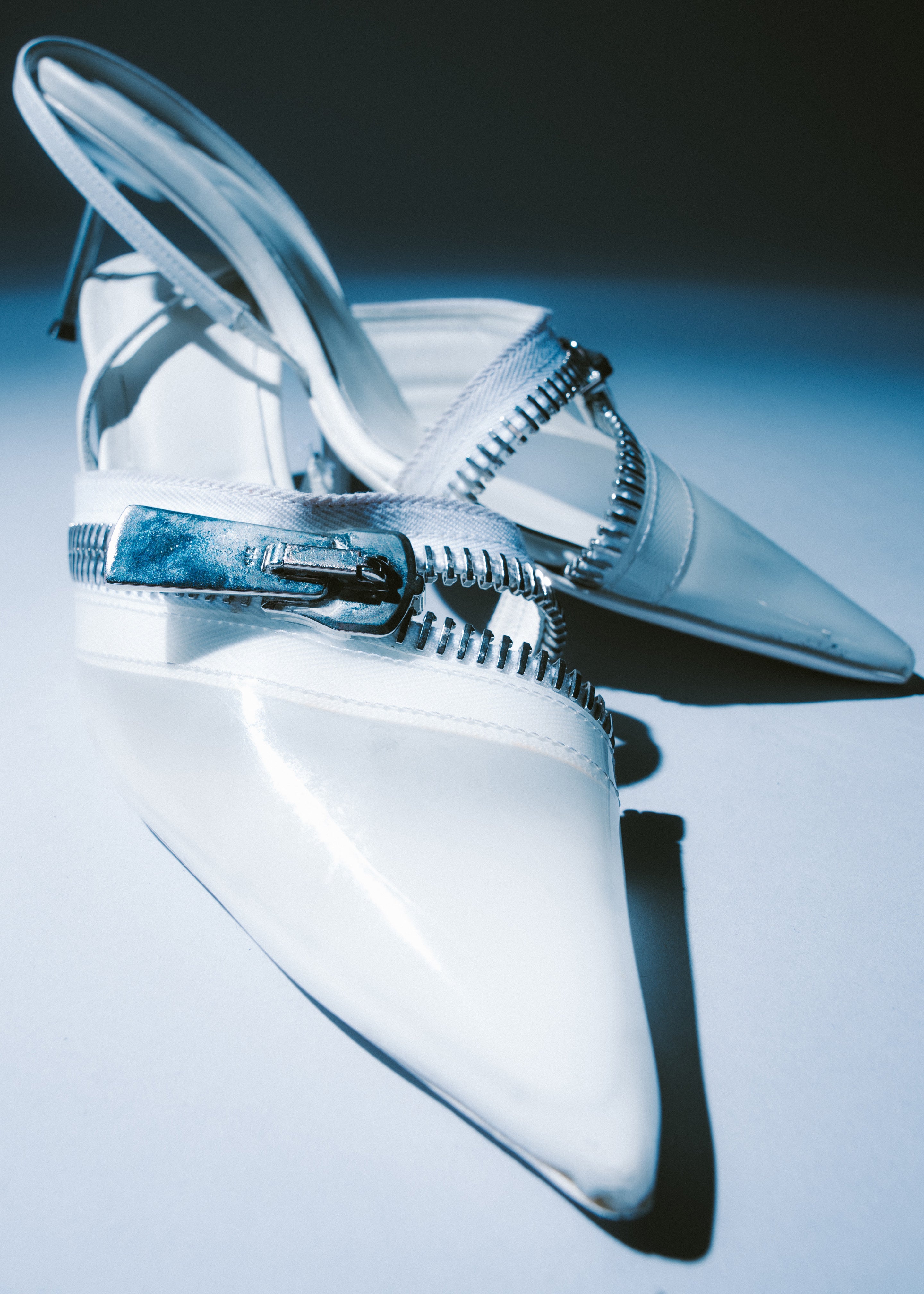 Coperni Clear Zip Stiletto - Clear White - 5
