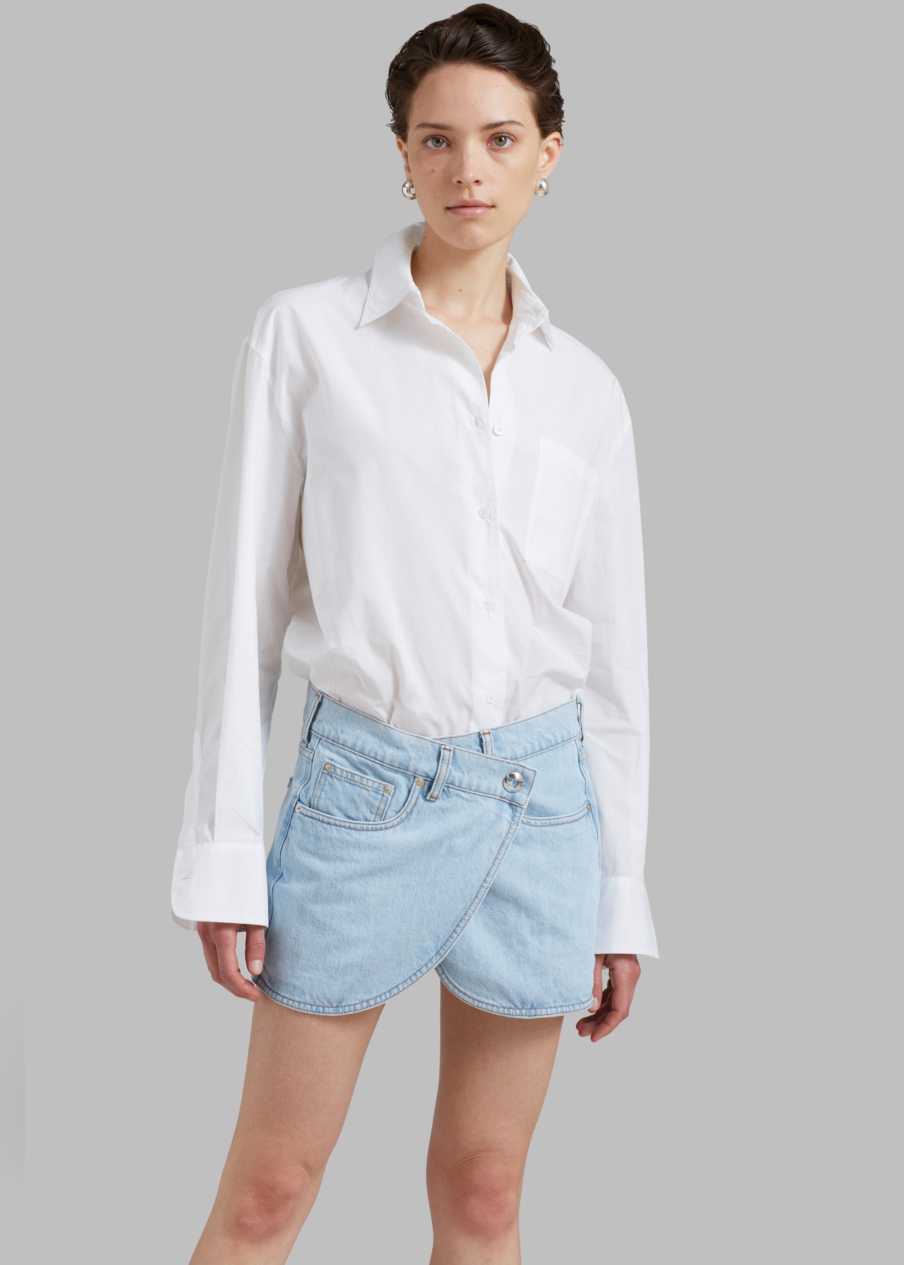 Coperni Denim Mini Skirt - Ice Blue - 6