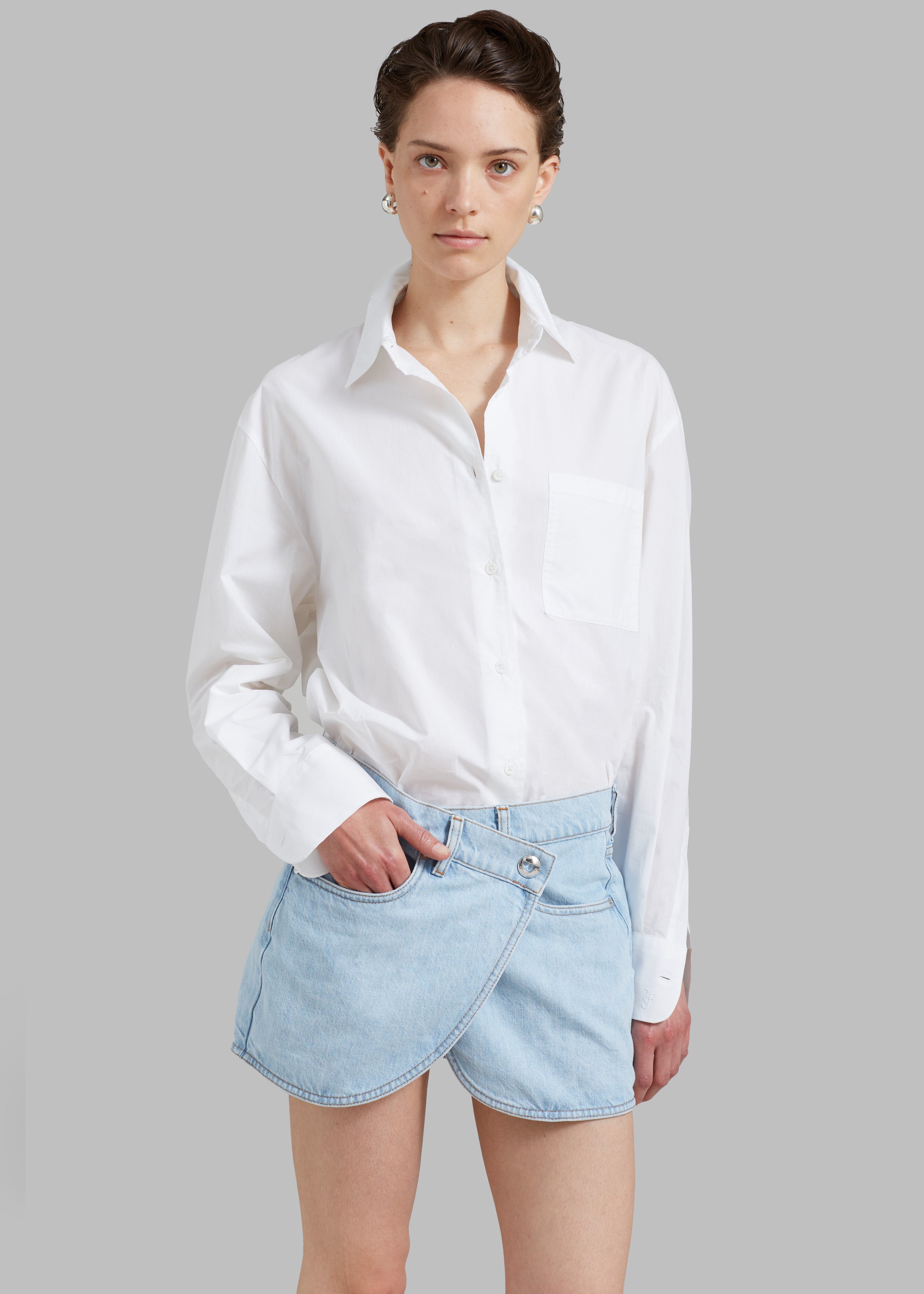 Coperni Denim Mini Skirt - Ice Blue - 1