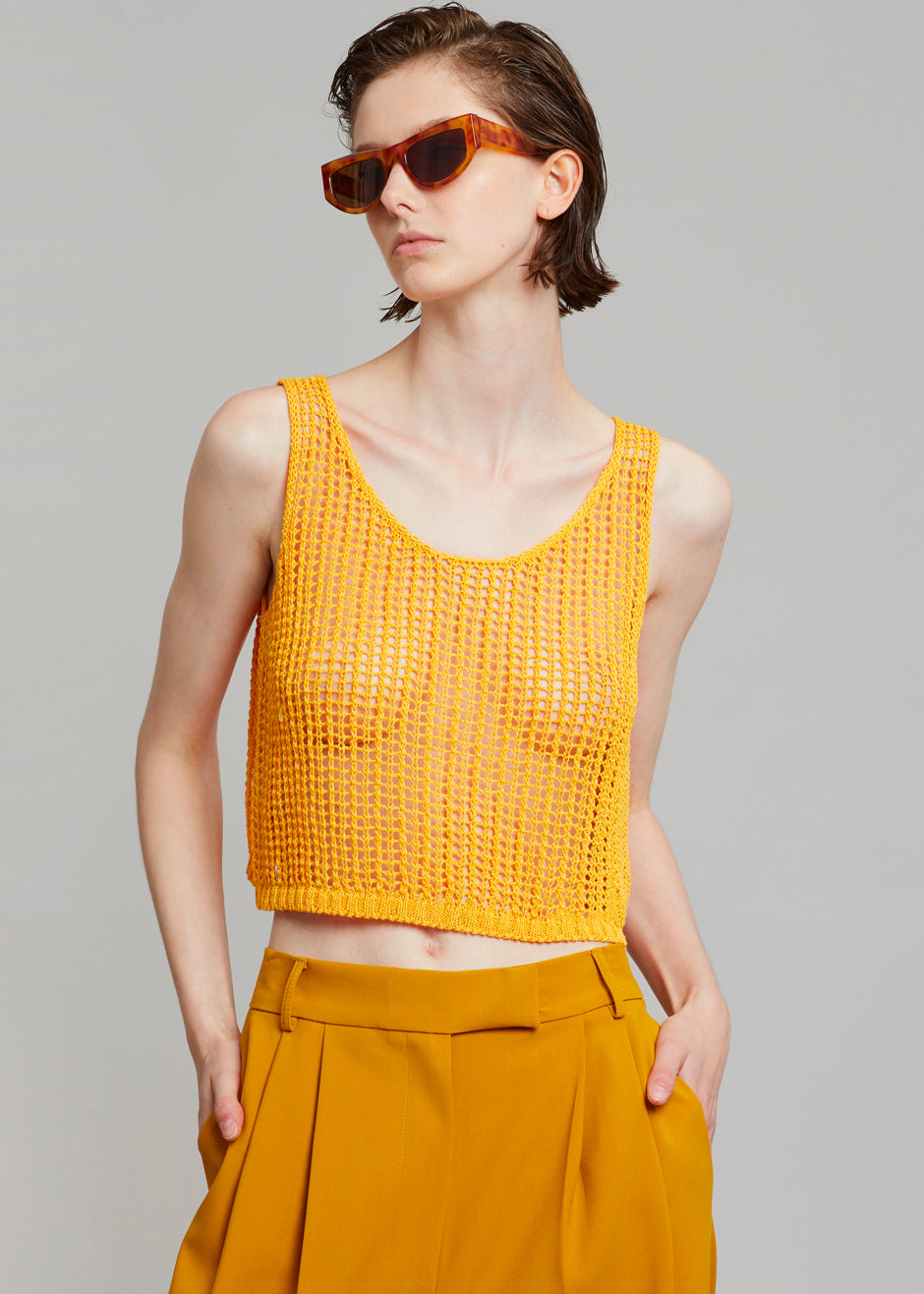 Camila Net Top - Orange - 3