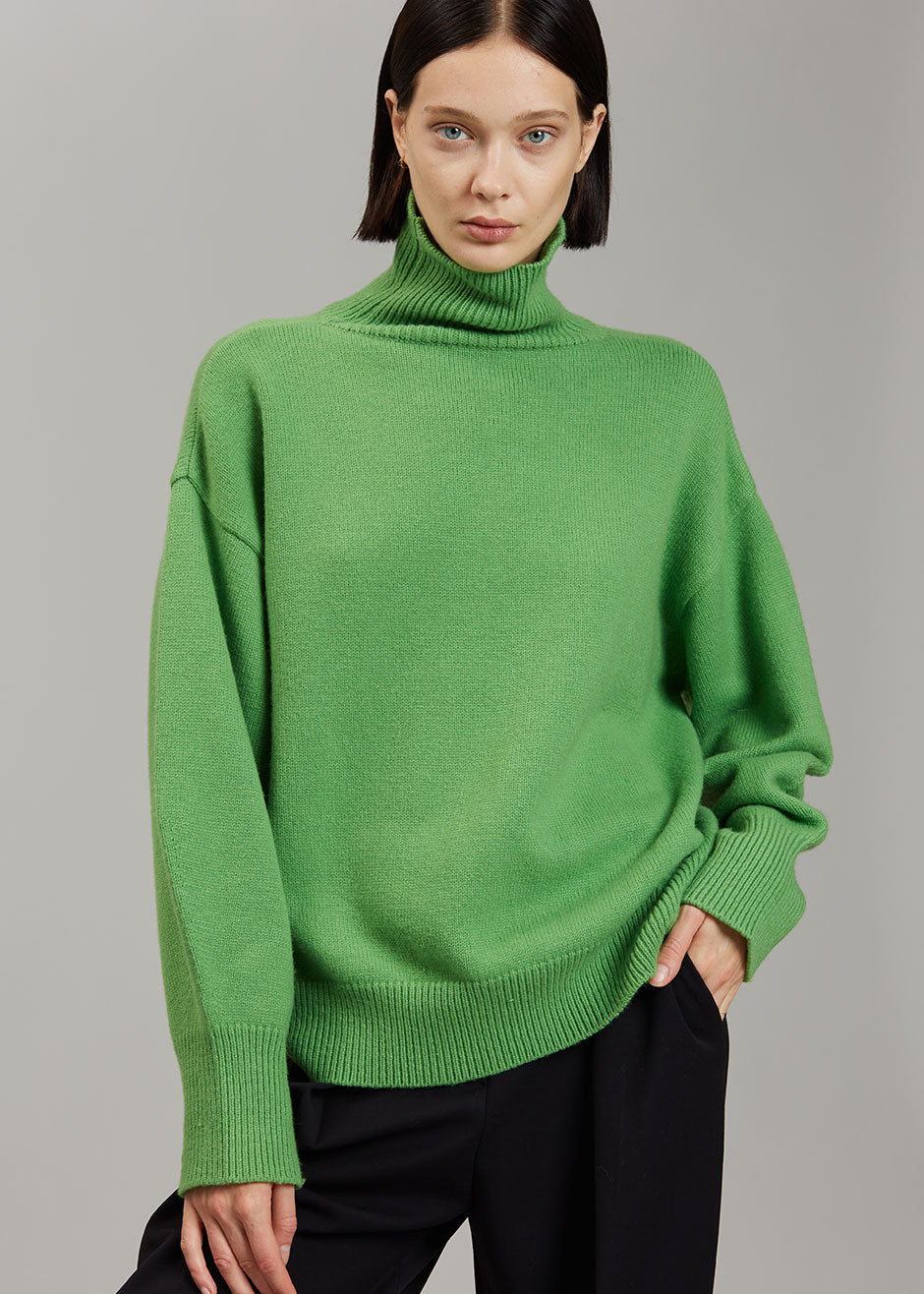 Joya Roll Neck Sweater - Kermit - 1