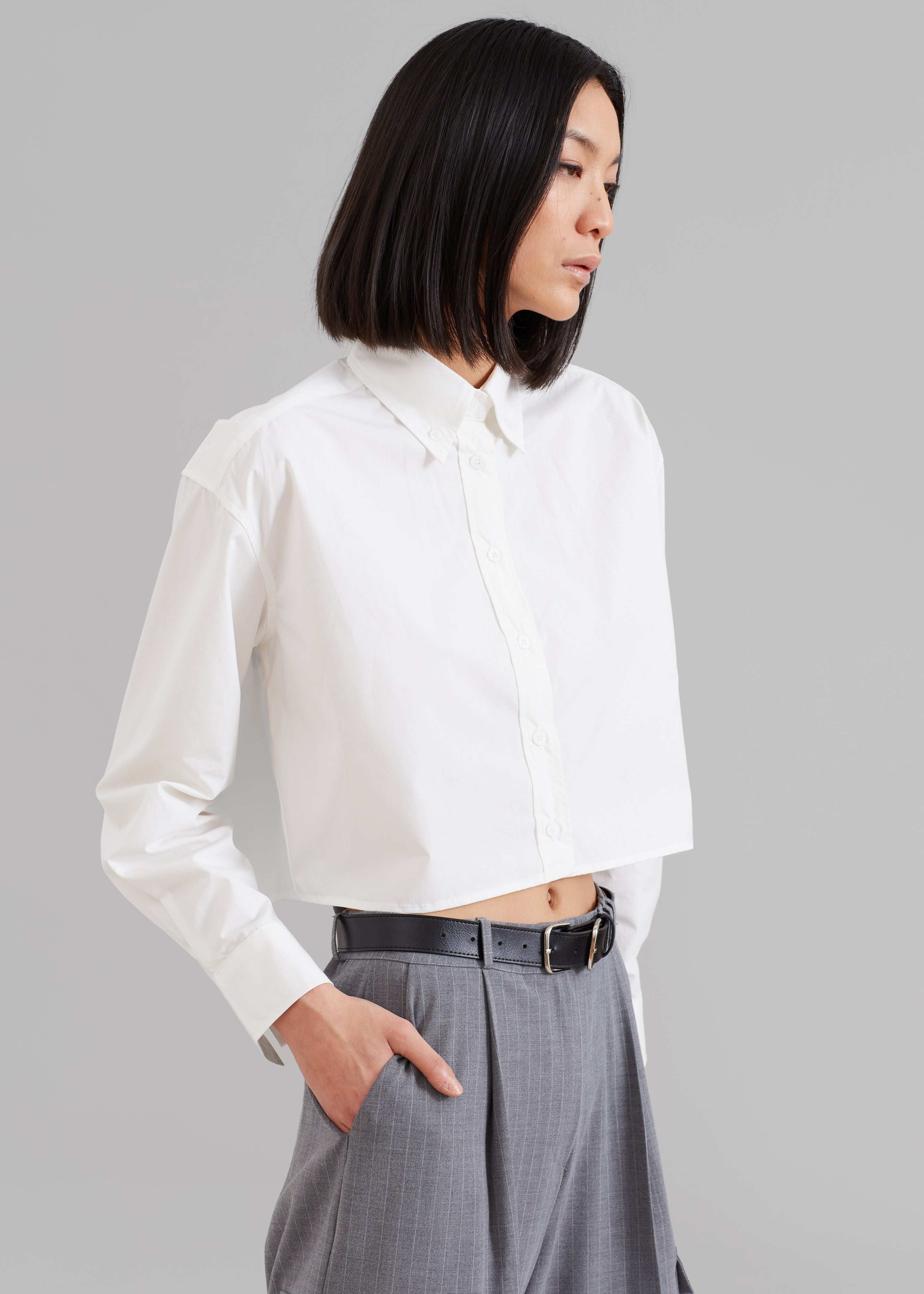 Caracas Cropped Shirt - White - 7